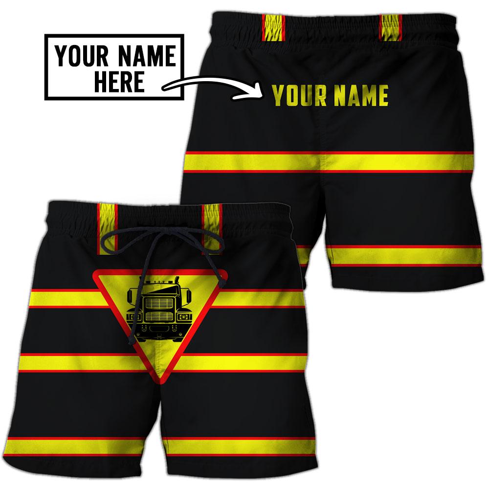 Premium Customized Name 3D All Over Printed Unisex Shirt For Trucker