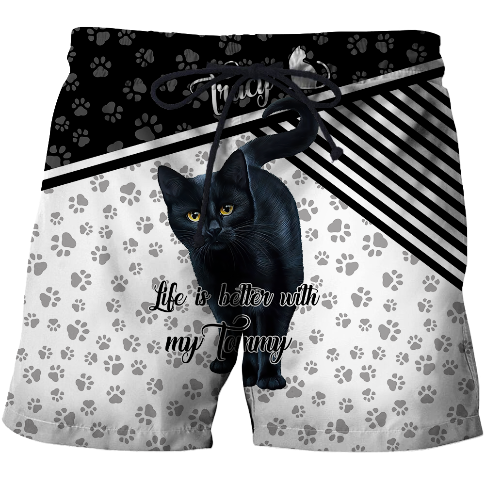Customize Name Black Cat Hoodie For Men And Women JJ06022103