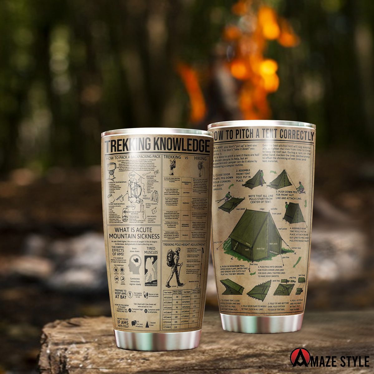 Trekking Knowledge Limited by SUN Tumbler 20 Oz SU240301-SUN-Vibe Cosyβ’