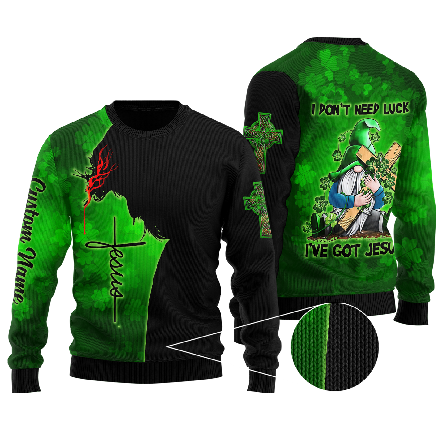 Irish Jesus 3D All Over Printed Unisex Shirts For Men And Women