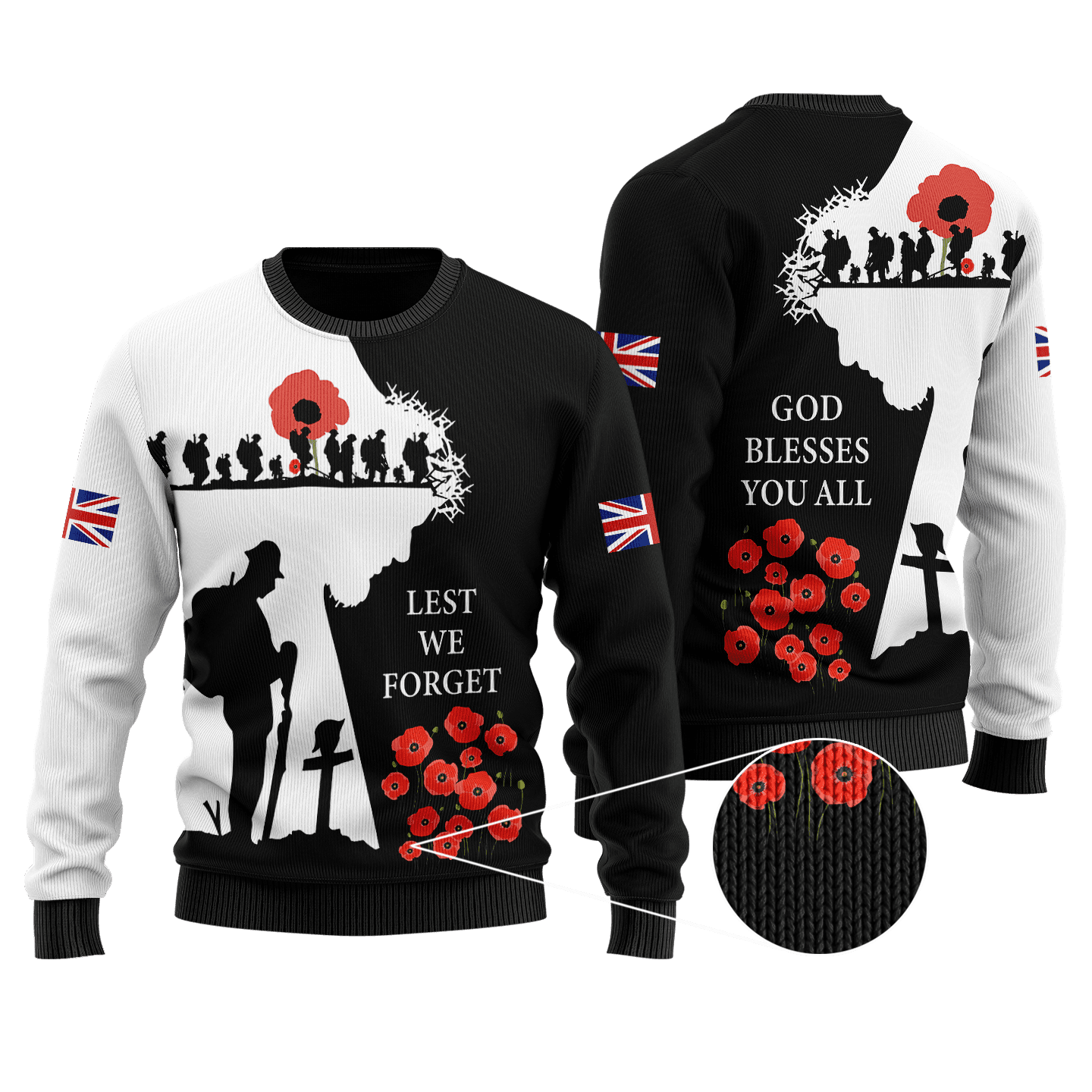 Remembrance Day Lest We Forget 3D All Over Printed Unisex Shirts