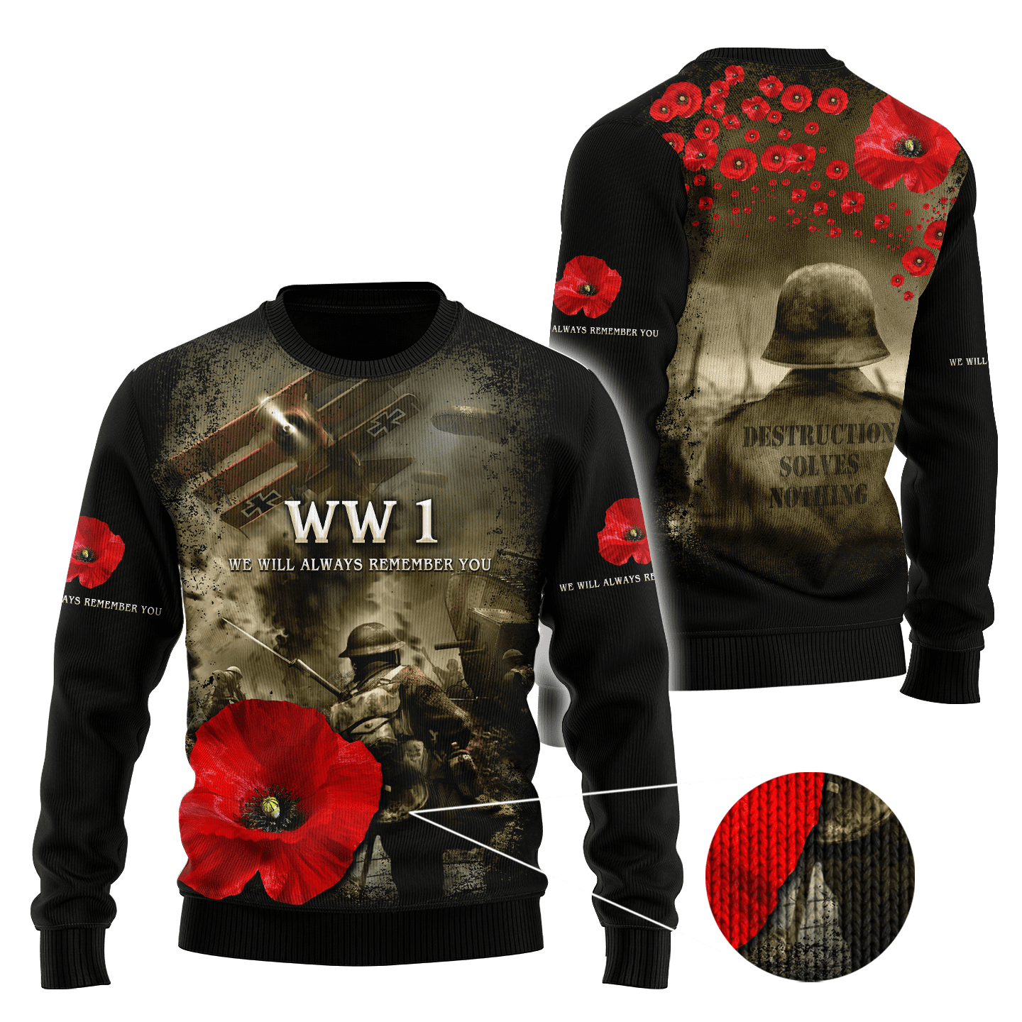 Remembrance Day Lest We Forget 3D All Over Printed Unisex Shirts