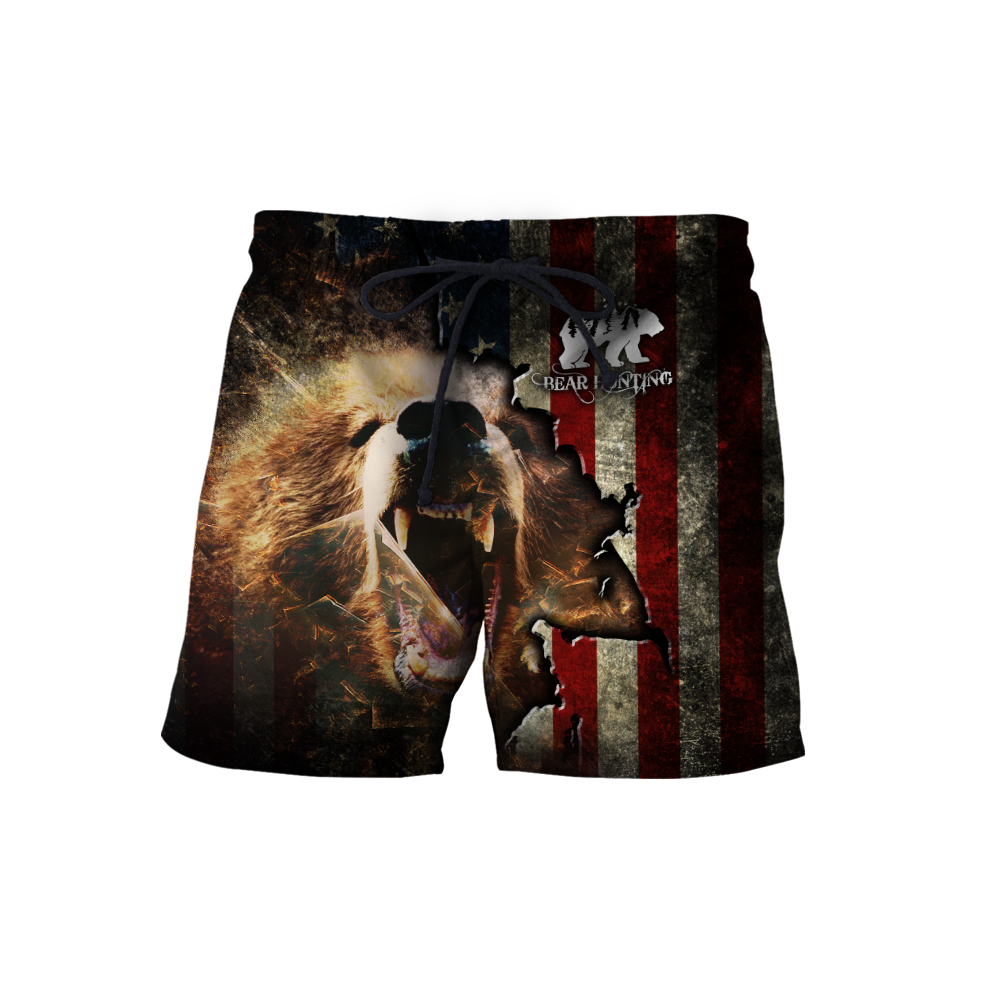 Bear hunter camo 3D all over printed shirts for men and women Pi111202 PL-Apparel-PL8386-Shorts-S-Vibe Cosy™