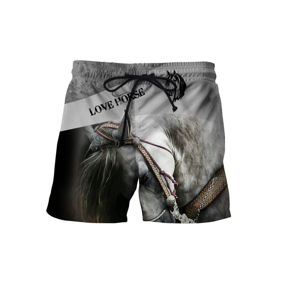 Beautiful Horse 3D All Over Printed shirt for Men and Women Pi070101-Apparel-NNK-Shorts-S-Vibe Cosy™