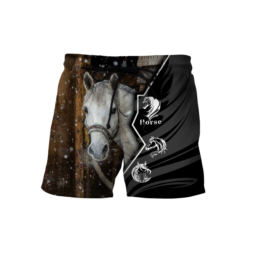 Beautiful Horse 3D All Over Printed shirt for Men and Women Pi040102-Apparel-MP-Shorts-S-Vibe Cosy™