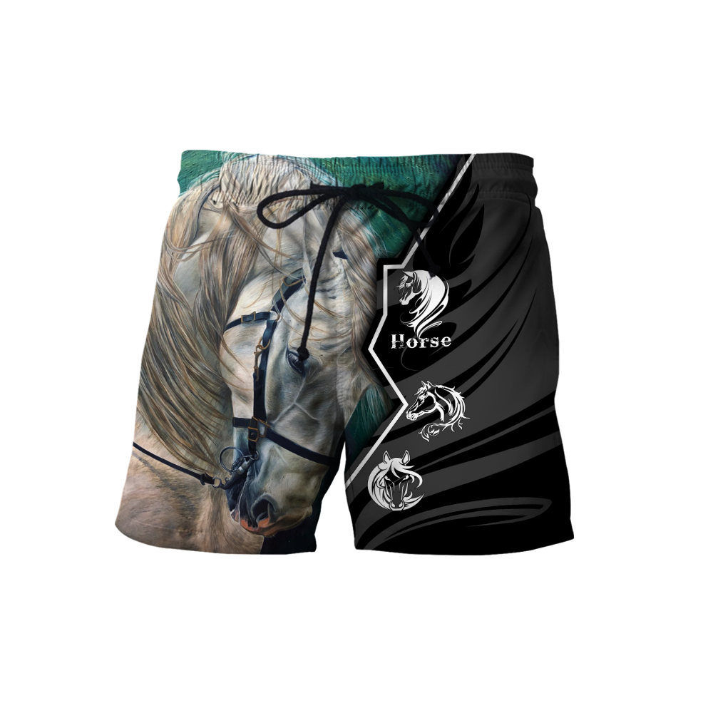 Beautiful Horse 3D All Over Printed shirt for Men and Women Pi040101-Apparel-NNK-Shorts-S-Vibe Cosy™