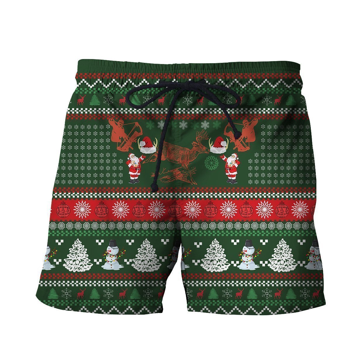 3D All Over Printed Ugly Hunting Christmas Shirts-Apparel-6teenth World-SHORTS-S-Vibe Cosy™