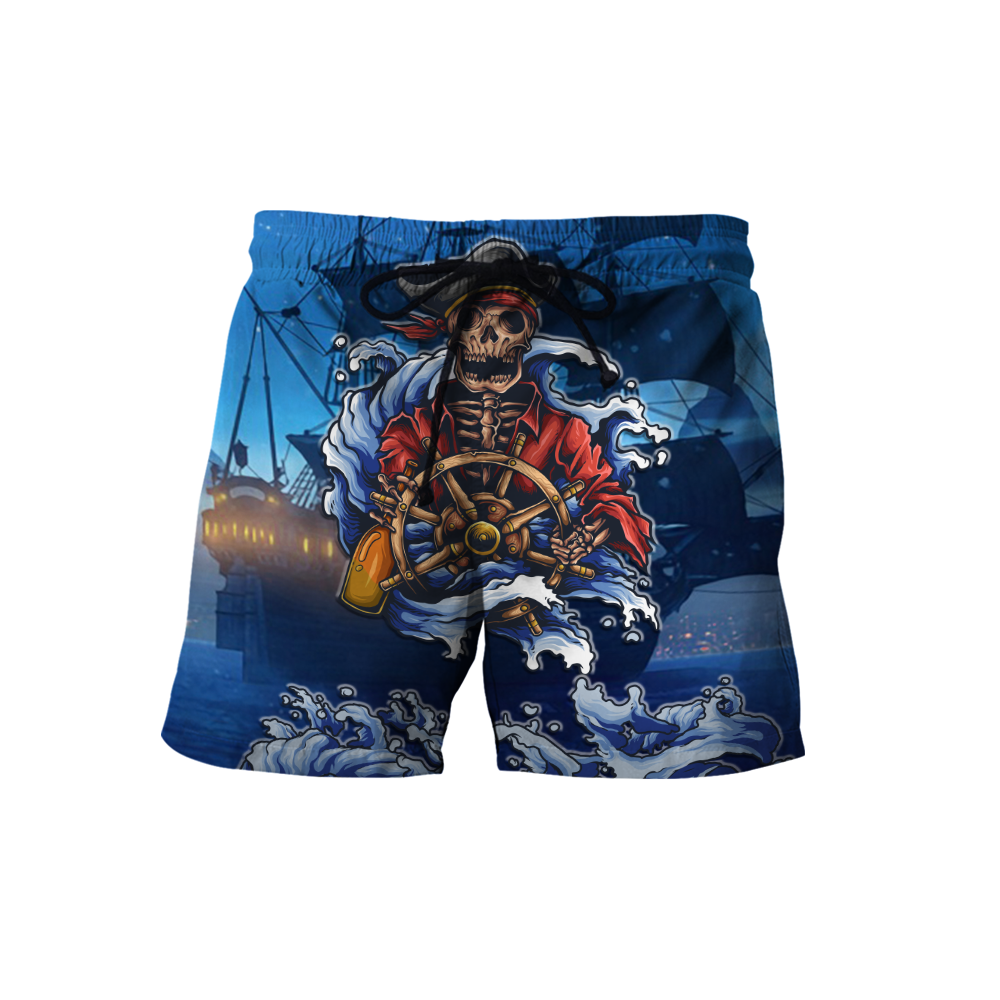 Love Skull pirates 3D all over printed for man and women QB06092001-Apparel-PL8386-Short-S-Vibe Cosy™