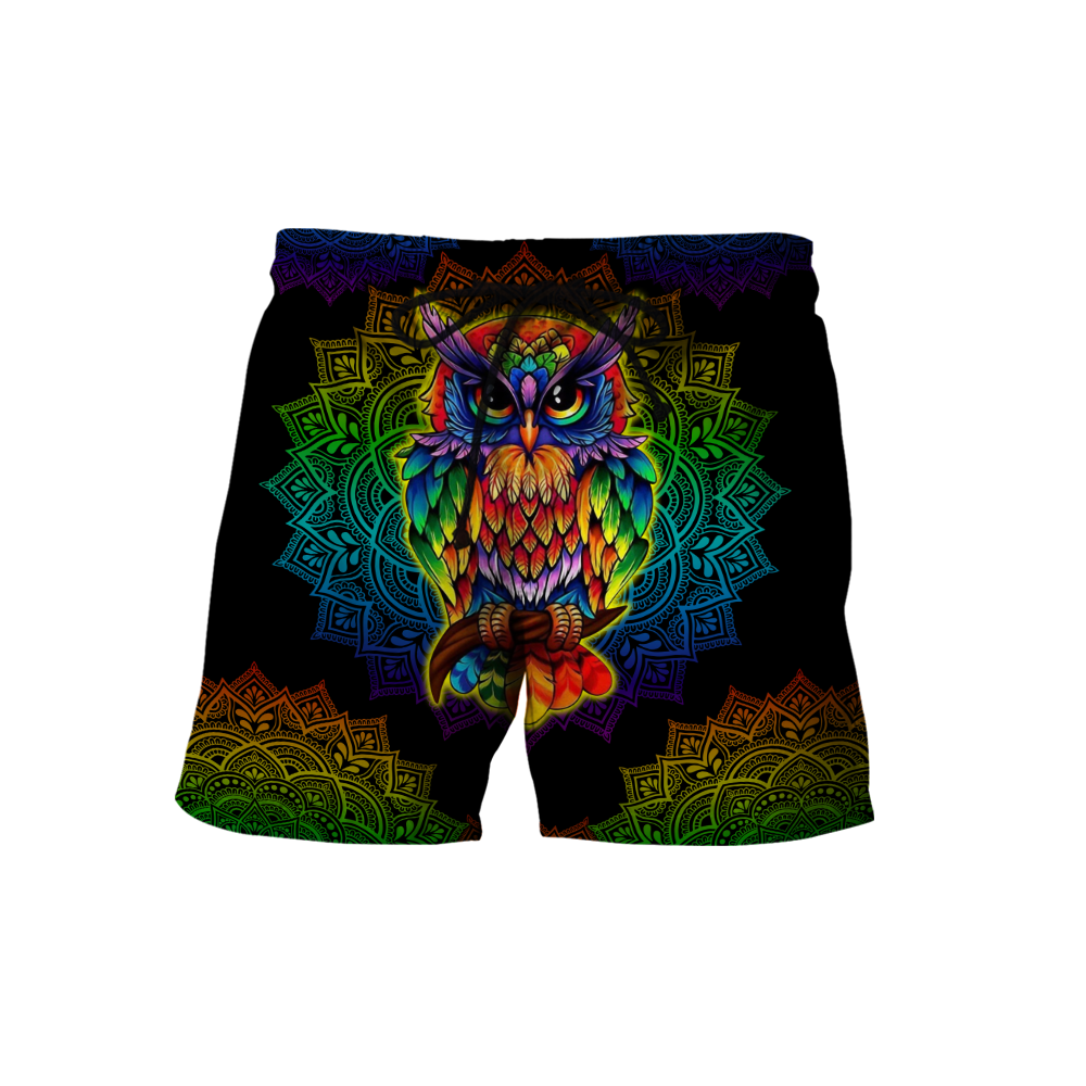 Owl 3d hoodie shirt for men and women QB05132002-Apparel-HG-Shorts-S-Vibe Cosy™