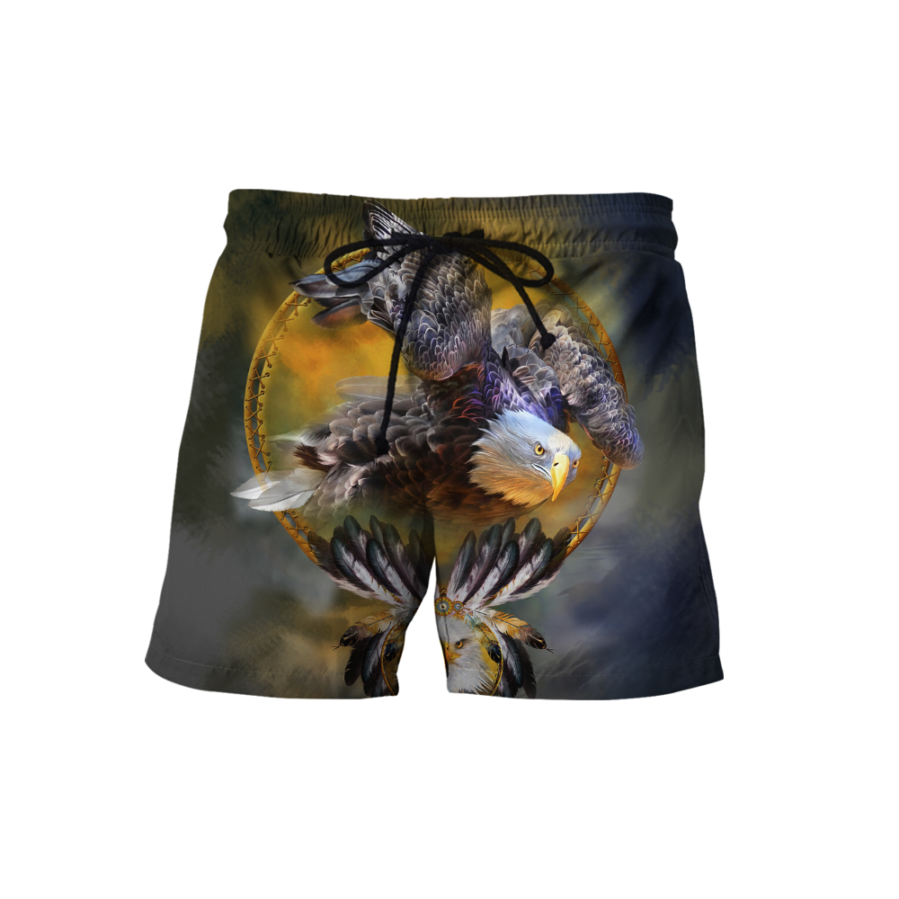 Eagle 3D All Over Printed Shirts For Men & Women-Apparel-TA-Shorts-S-Vibe Cosy™