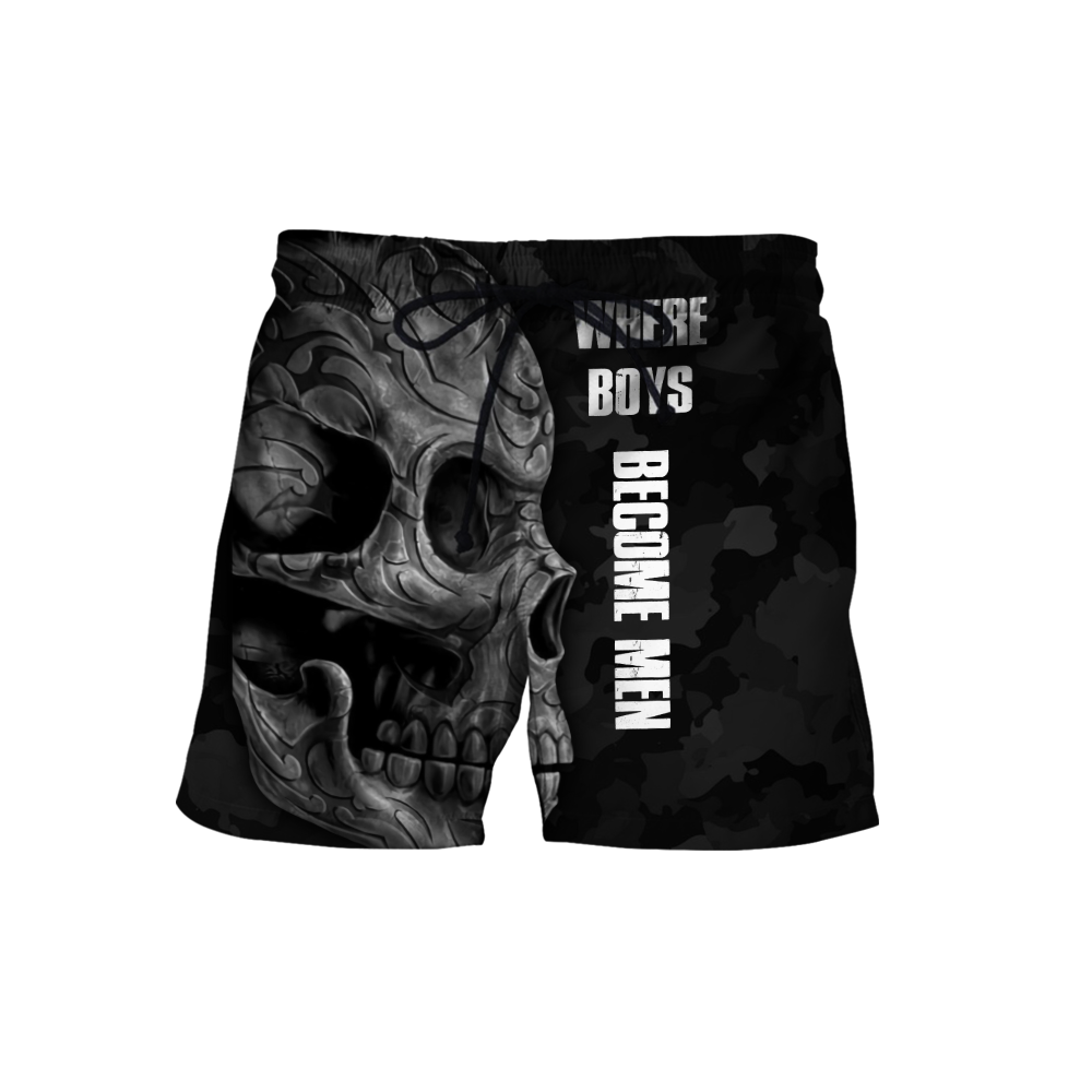 Love Skull tattoos balck 3D all over printed for man and women QB06062002-Apparel-PL8386-Short-S-Vibe Cosy™