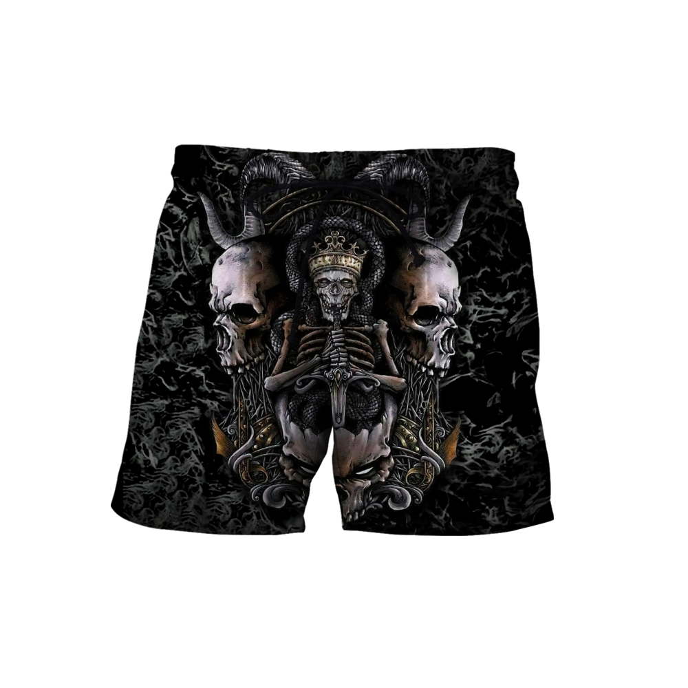 Skull King All Over Printed Hoodie For Men And Women MEI