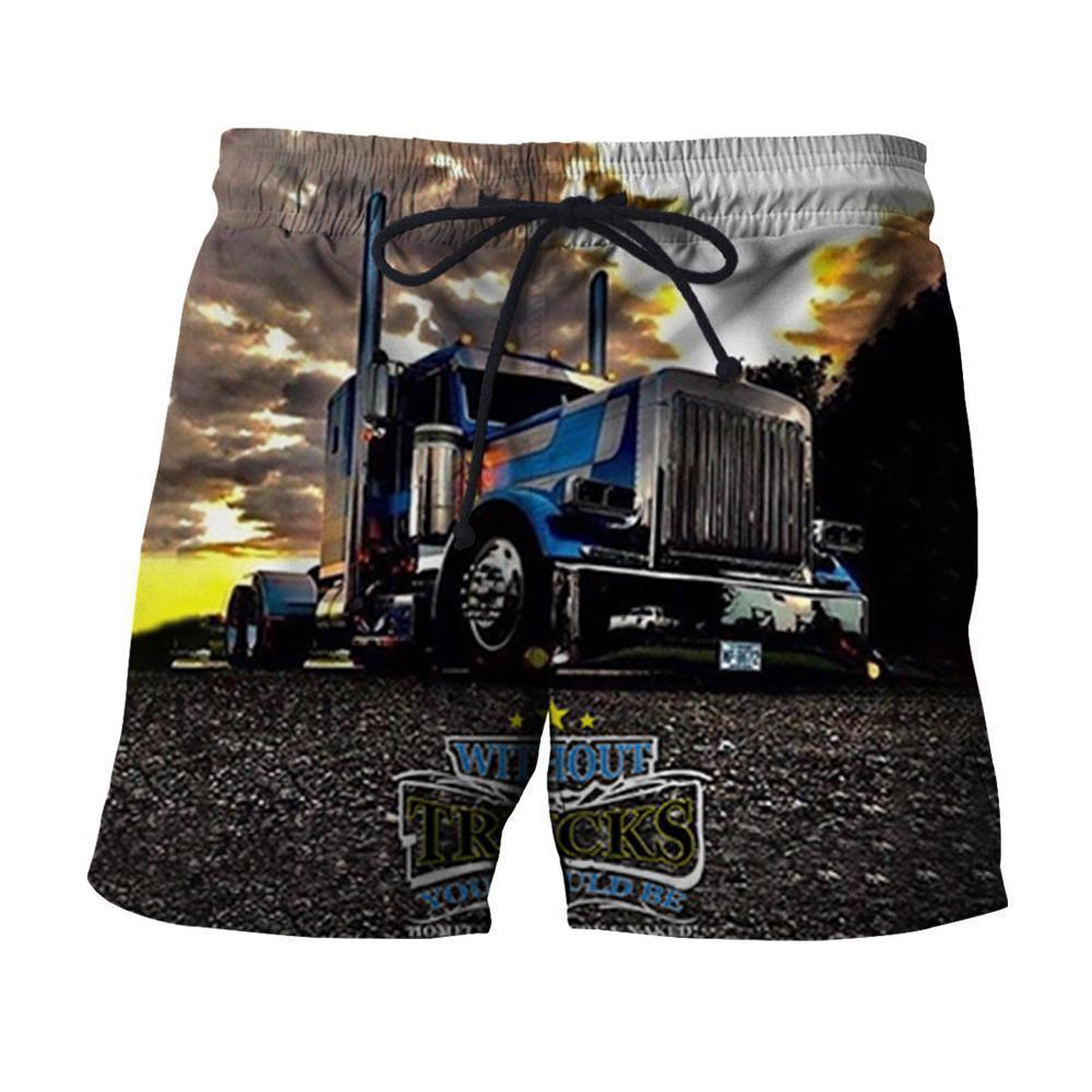 3D All Over Printed Truck Shirts And Shorts-Apparel-HP Arts-SHORTS-S-Vibe Cosy™