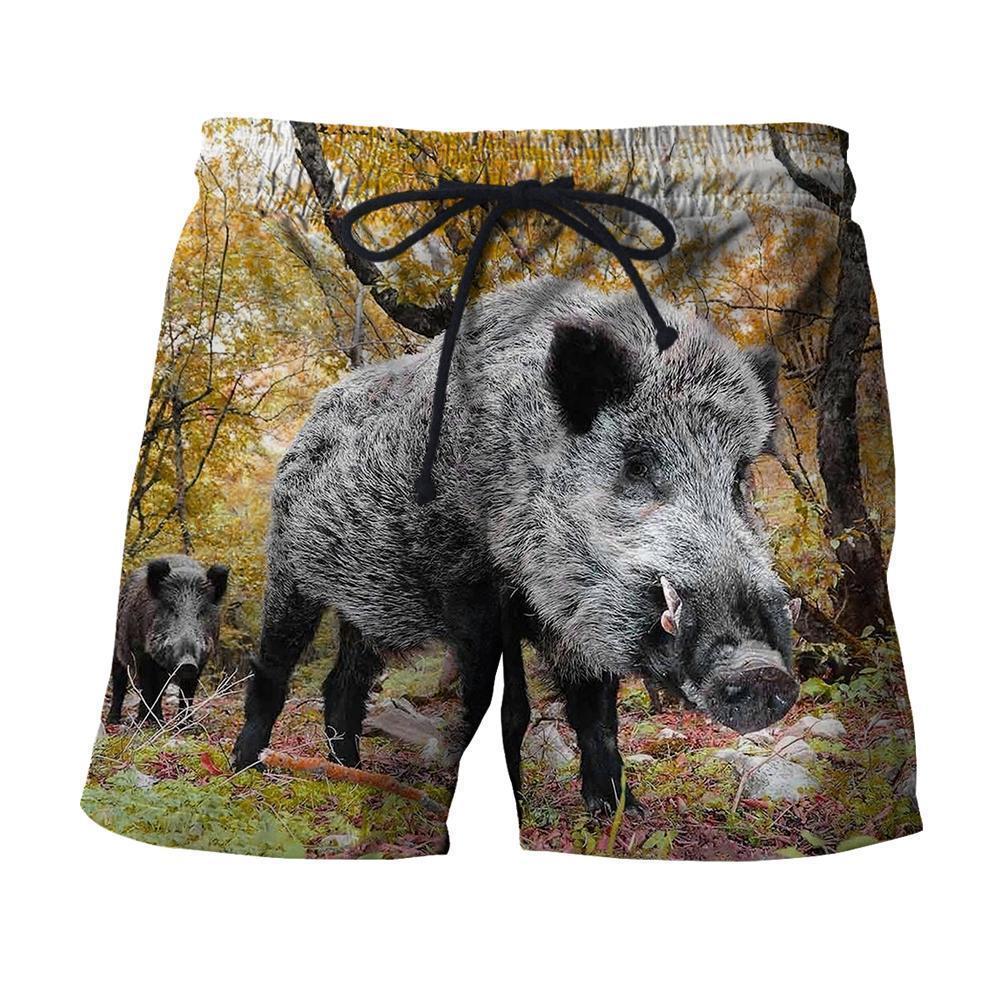 3D All Over Printed Autumn Hunting Boar Shirts and Shorts-Apparel-HP Arts-SHORTS-S-Vibe Cosy™