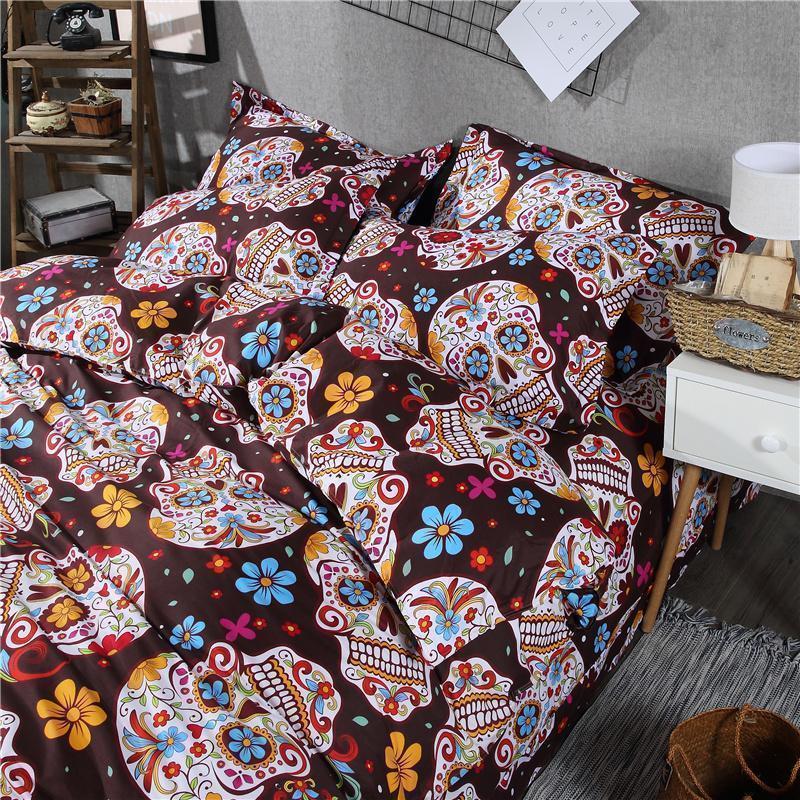 Sugar Skull Bedding-Bedding Set-6teenth Outlet-Twin 2pcs-Vibe Cosy™