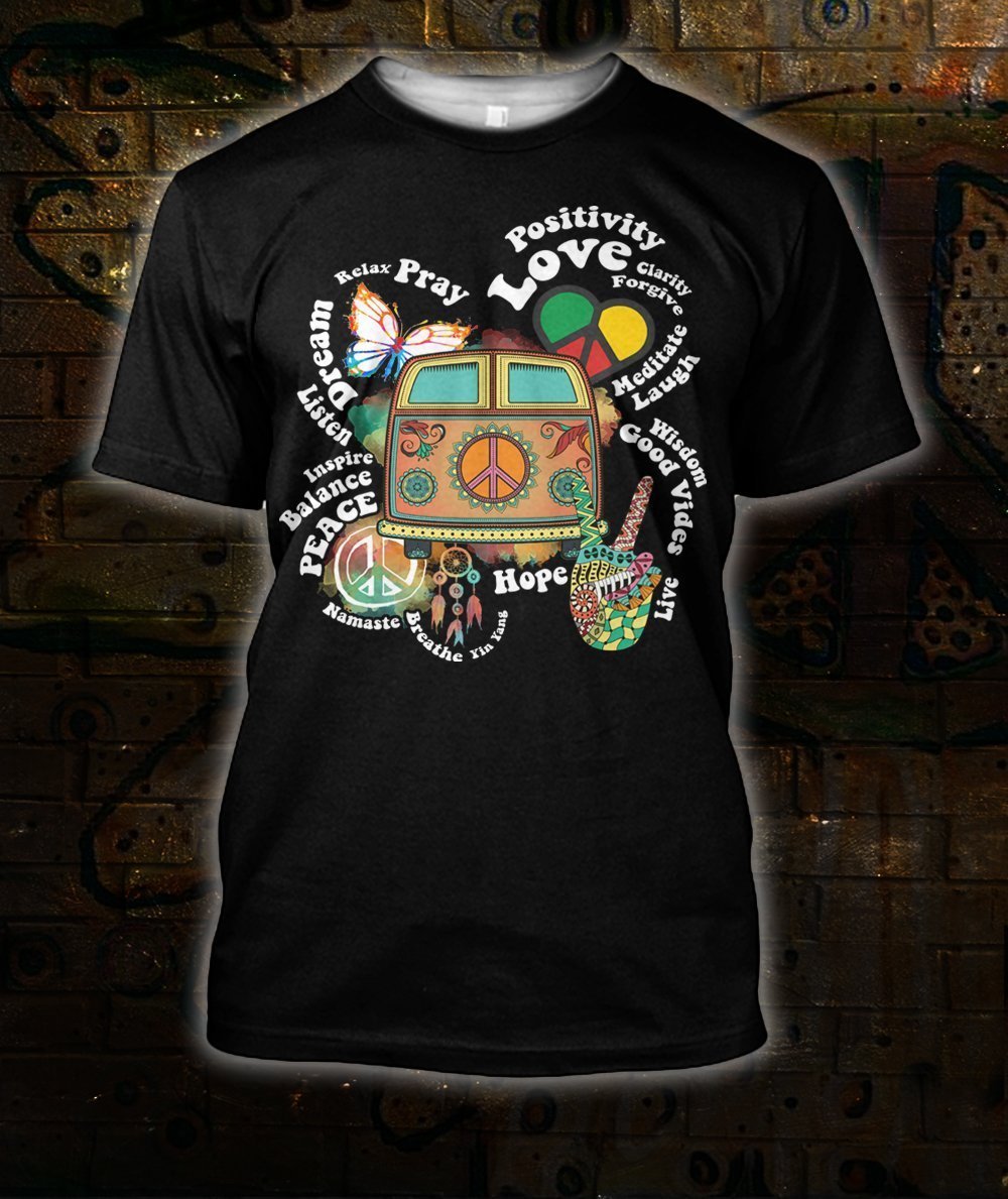 3D All Over Print Hippie Quotes Hoodie-Apparel-HD09-T-Shirt-S-Vibe Cosy™