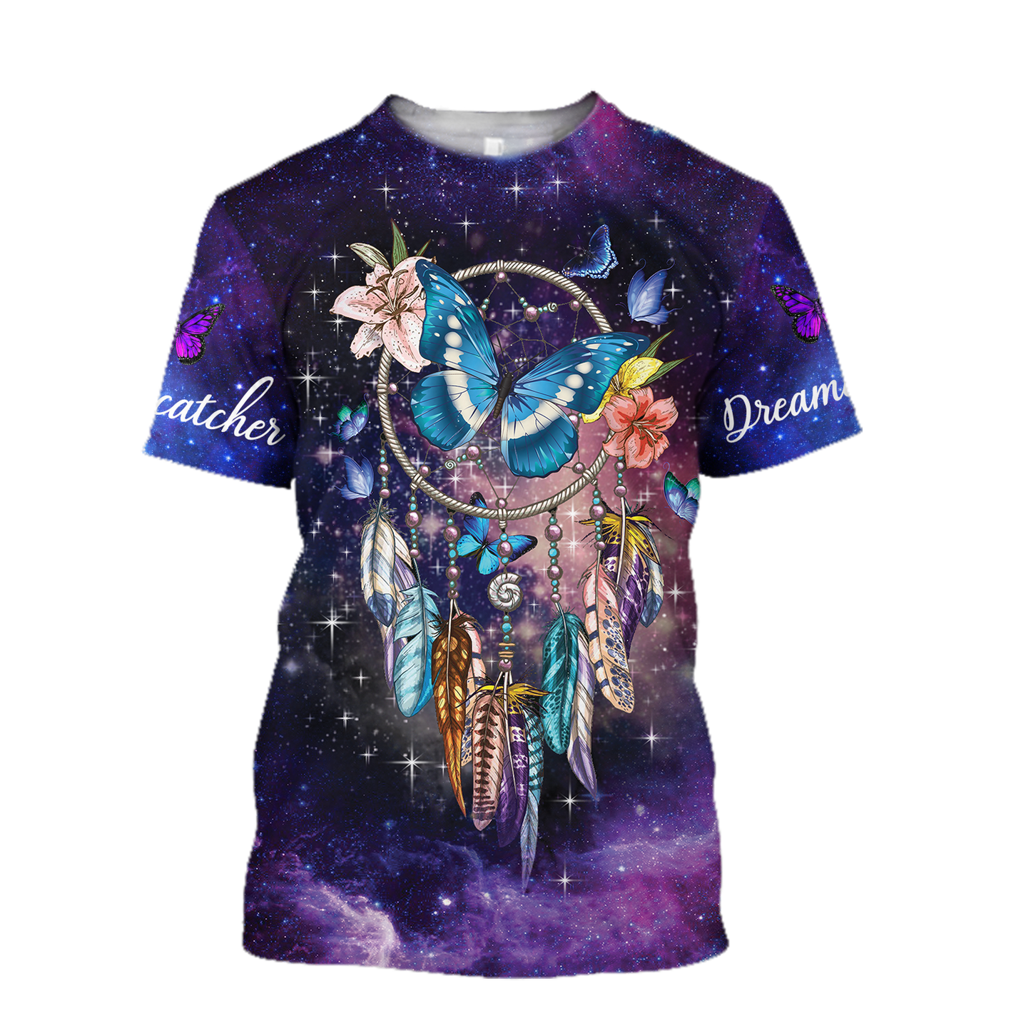 3D All Over Print Dreamcatcher Butterfly Art Hoodie-Apparel-TA-T-Shirt-S-Vibe Cosy™