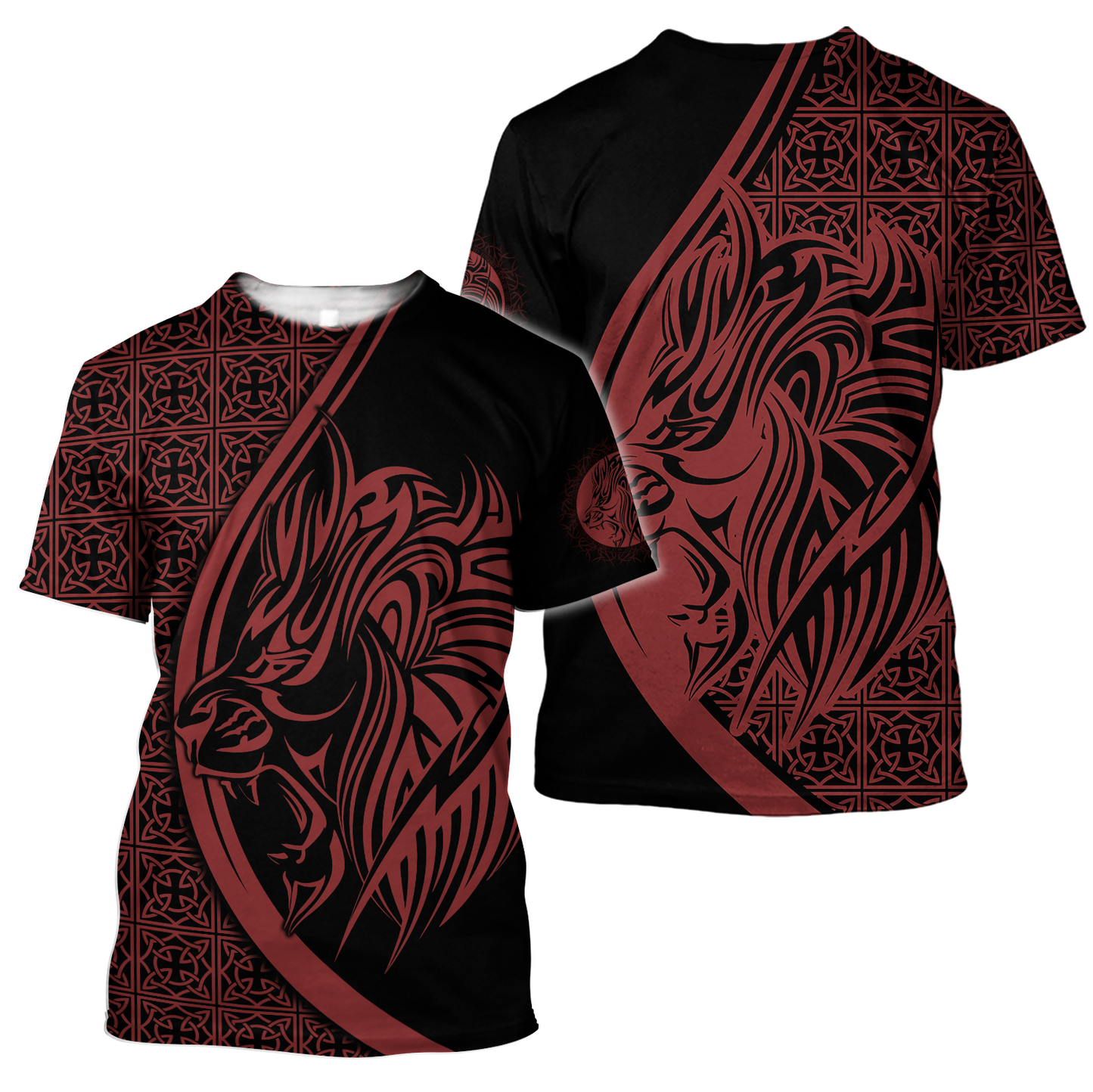 Lion Tattoo Hoodie T Shirt For Men and Women HAC080605-NM-Apparel-NM-T-Shirt-S-Vibe Cosy™