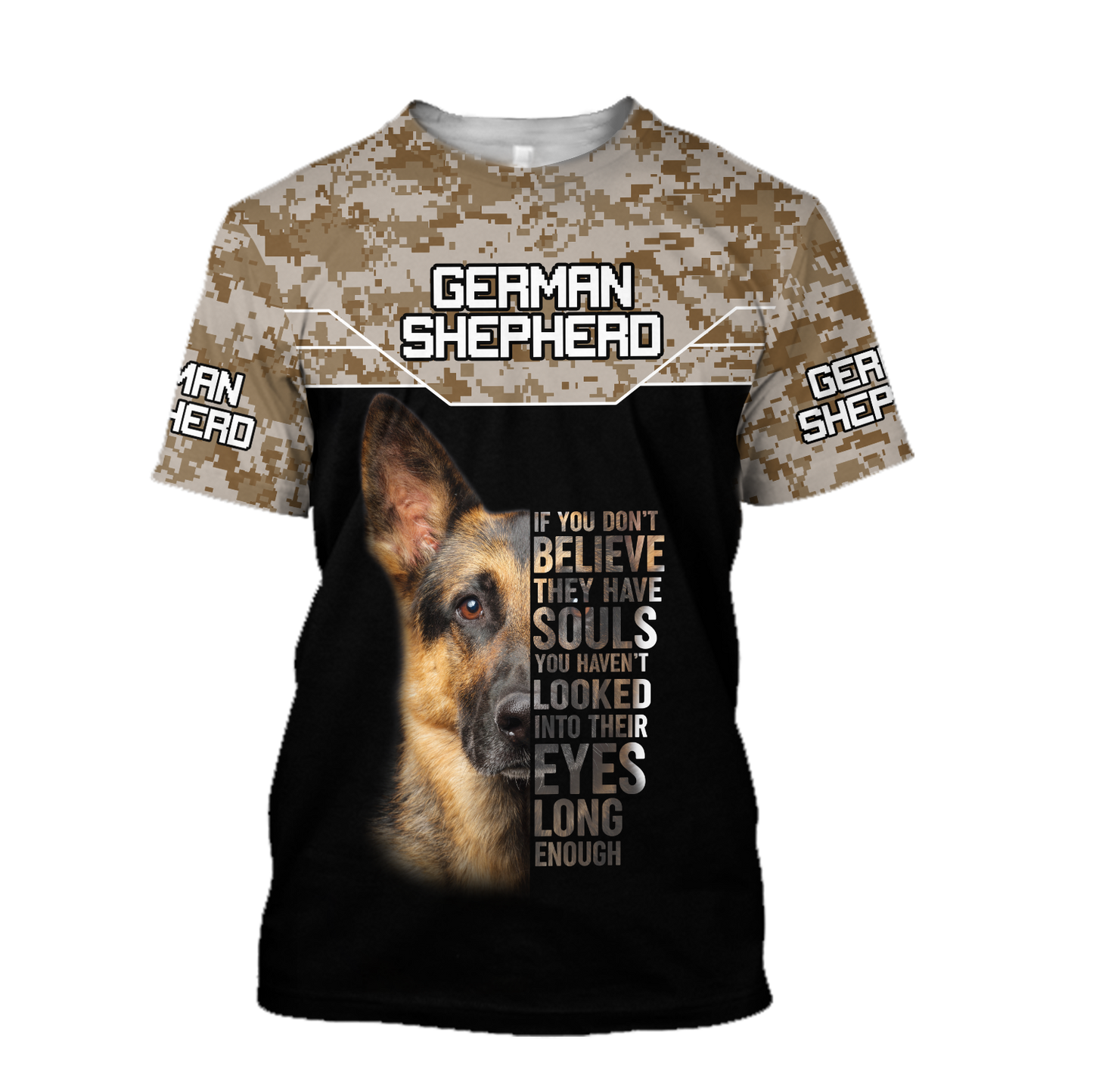 German Shepherd Camo Unisex Shirts TR2110206
