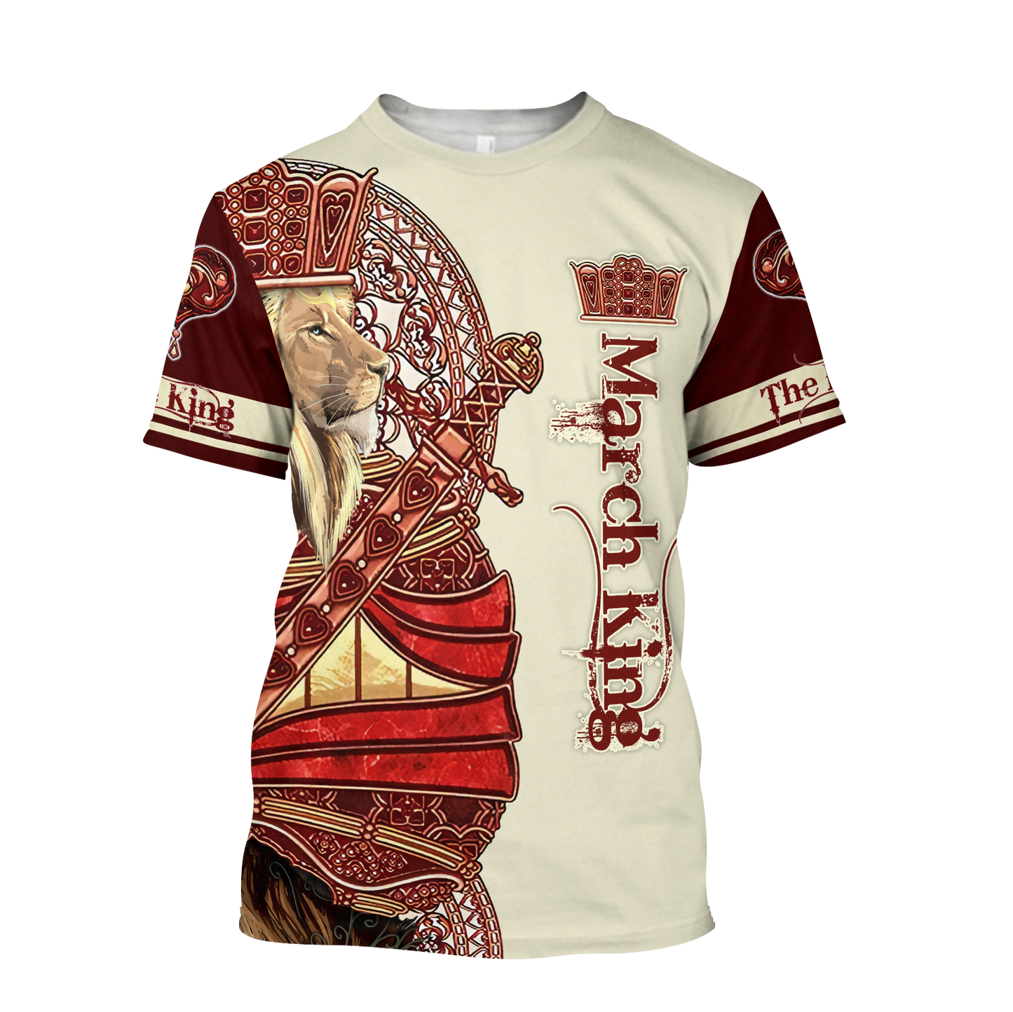 March King Lion 3D All Over Printed Unisex Shirts