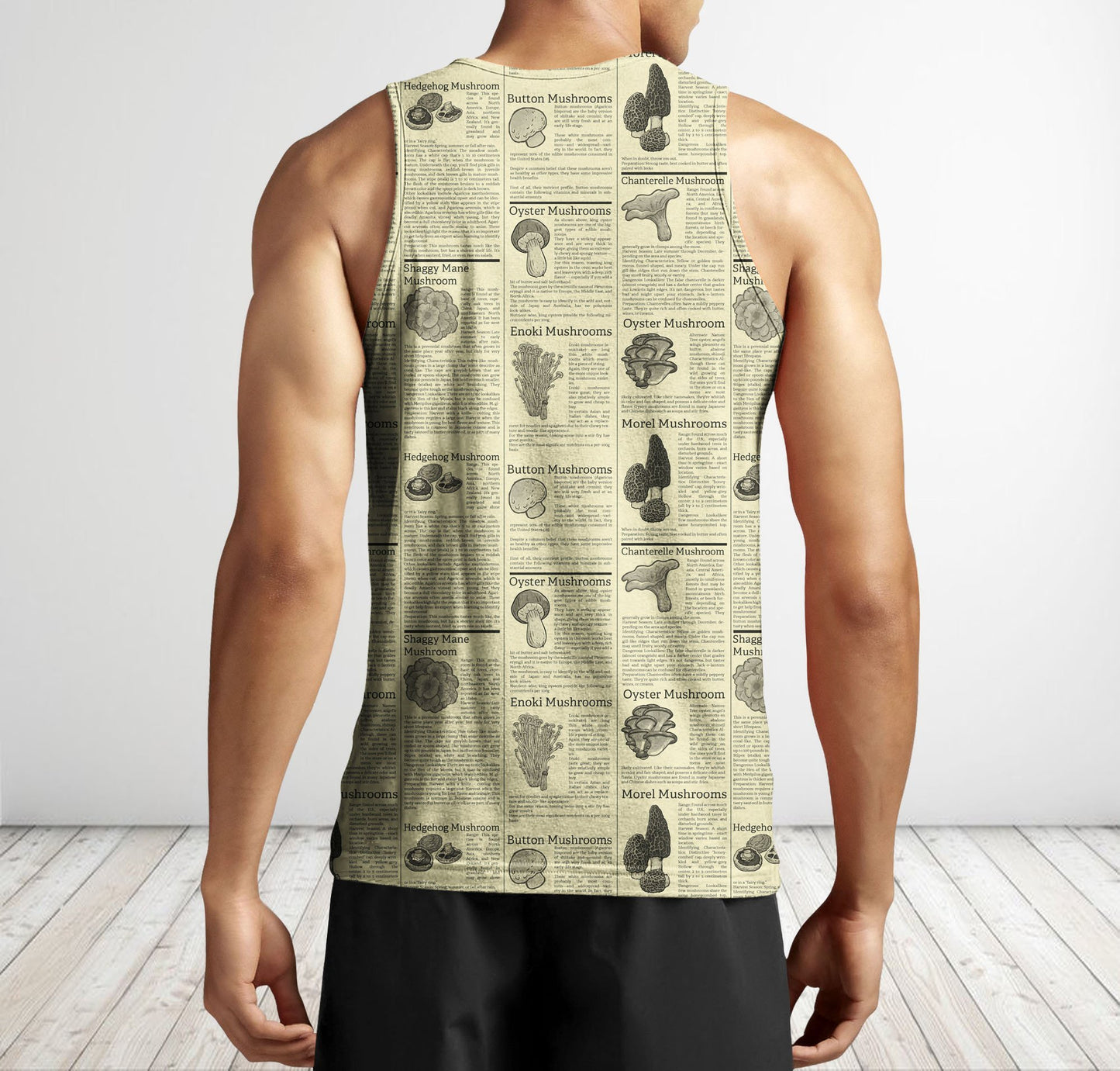 Newspaper Mushrooms Shirts-Apparel-NTH-Tank Top-S-Vibe Cosy™