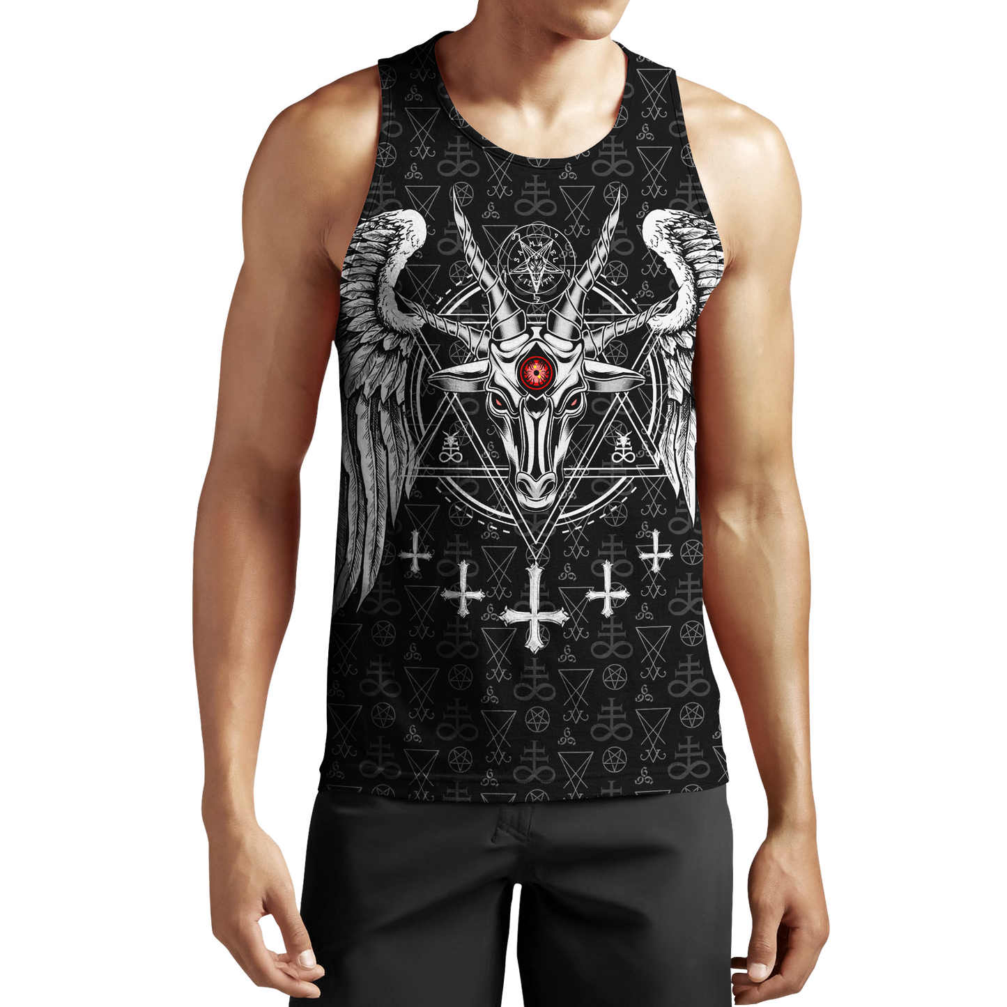 Satanic Devil 3D All Over Printed Hoodie JJ130201-Apparel-MP-Tank Top-S-Vibe Cosy™
