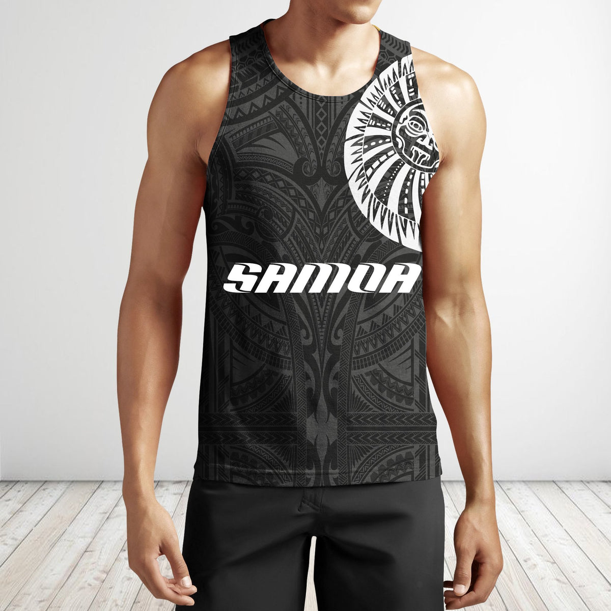 Samoa Tattoo Tiki Ancestors All Over Hoodie HC3601-Apparel-Huyencass-Tank Top-S-Vibe Cosy™