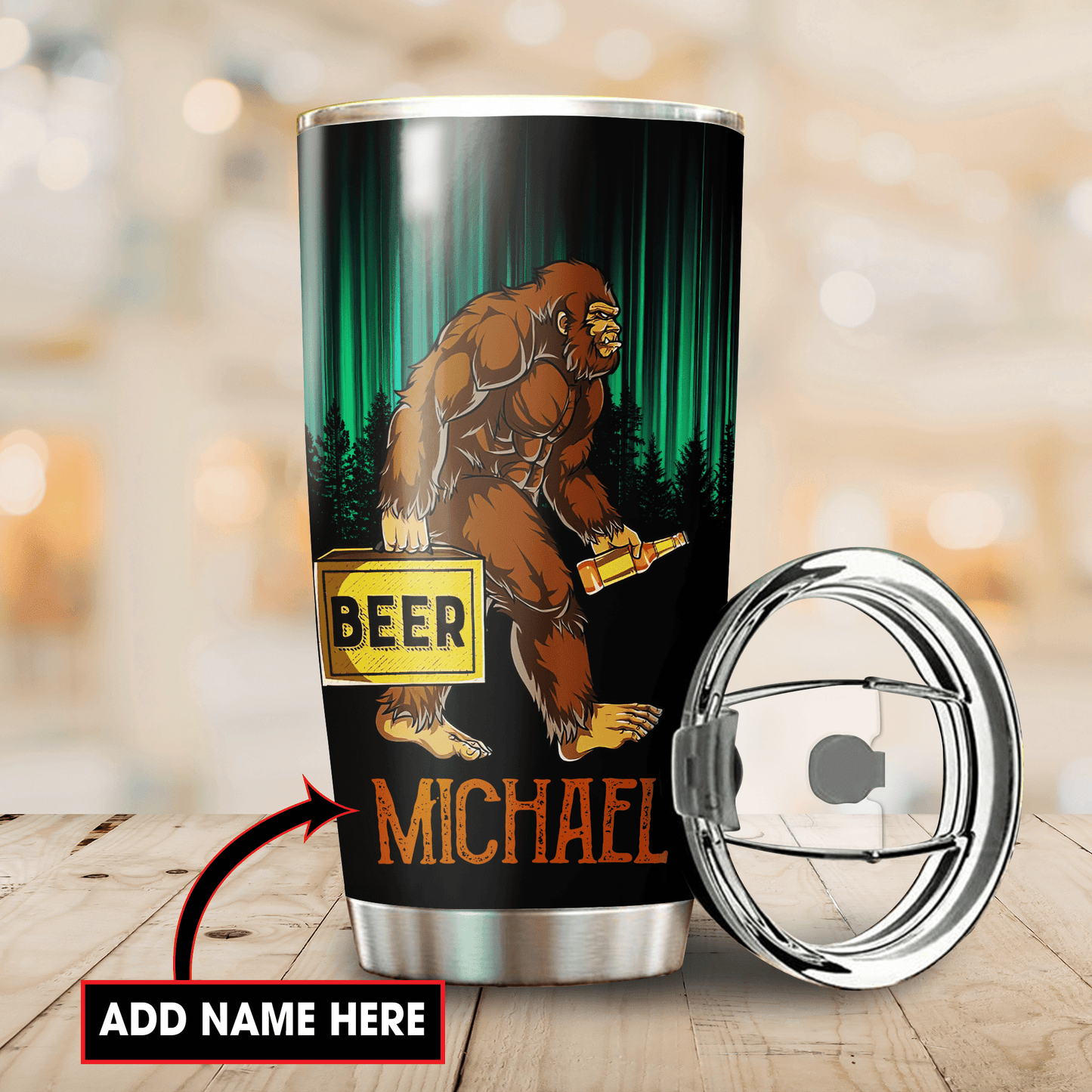 Customize name Camping Steel Tumbler