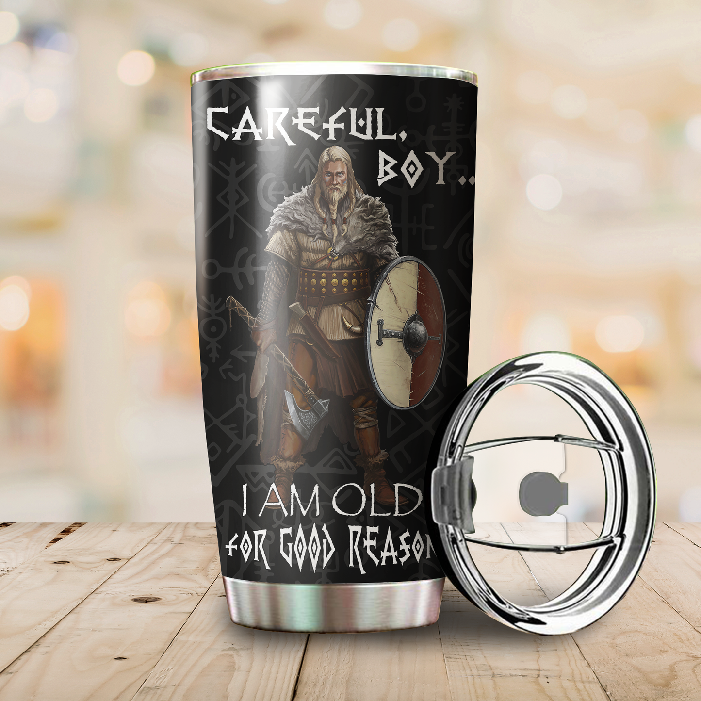 Customized Name Viking Steel Tumbler