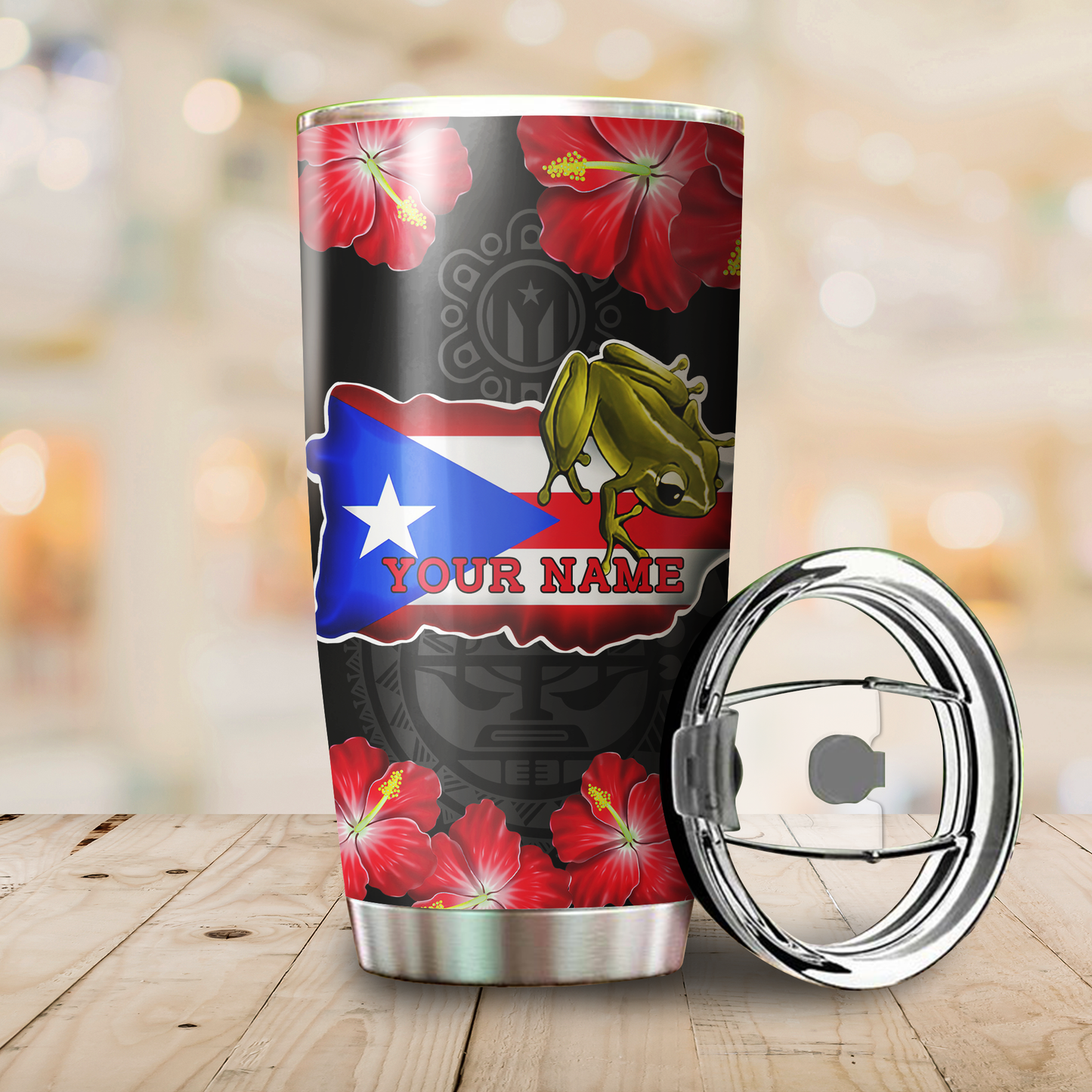 Customize Name Puerto Rico Steel Tumbler SN17042101.S3