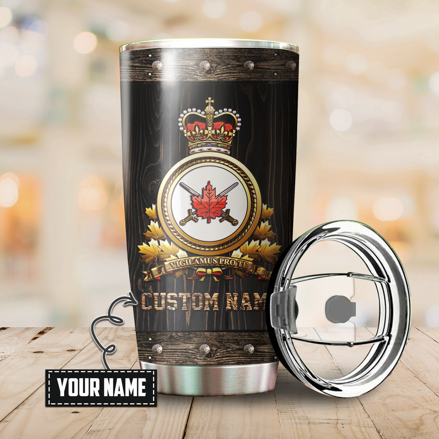 Personalized Name XT Canadian Veteran Stainless Steel Tumbler TNA11032106