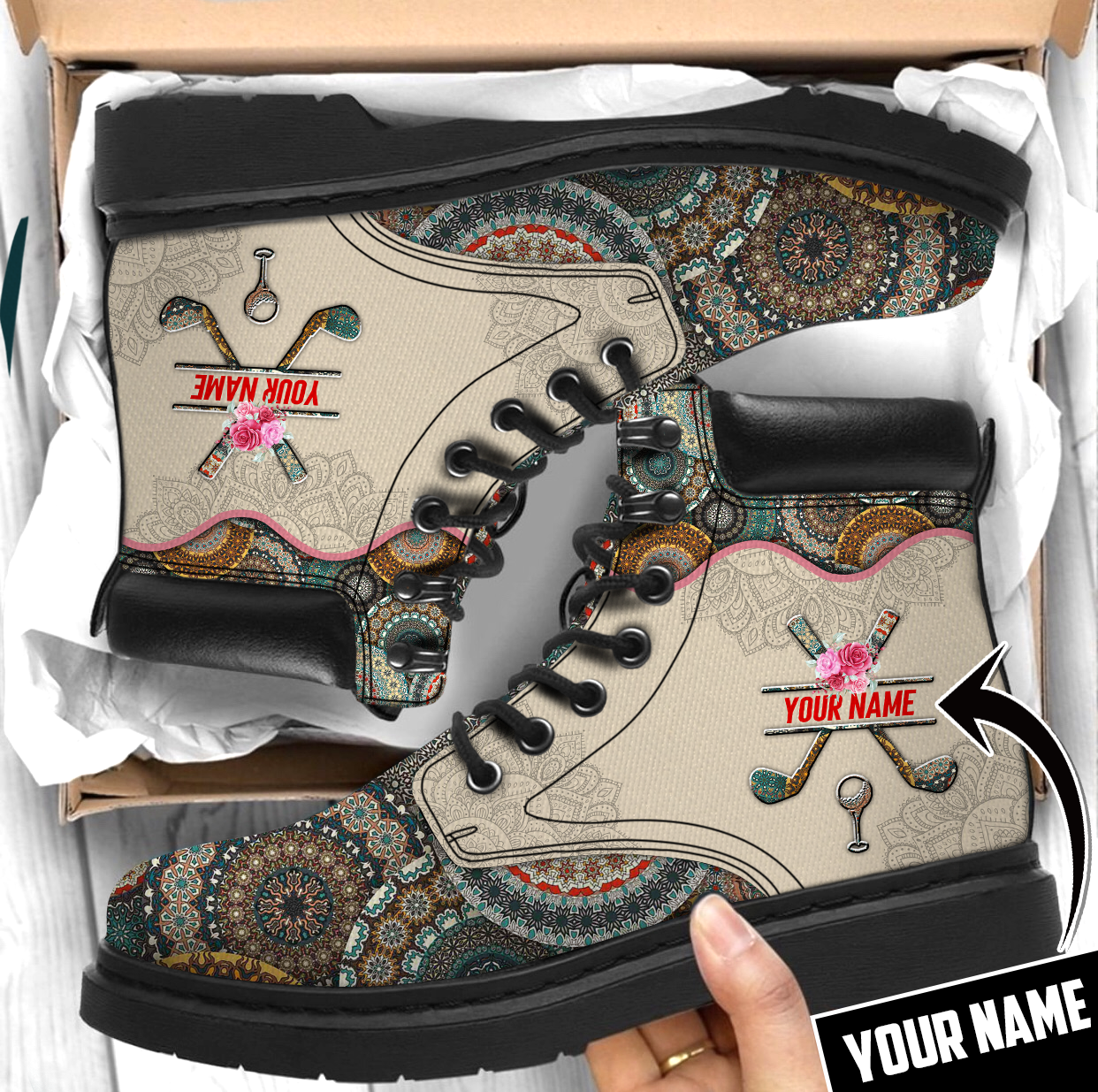 Custom Name XT Golf Lovers Boots For Men and Women
