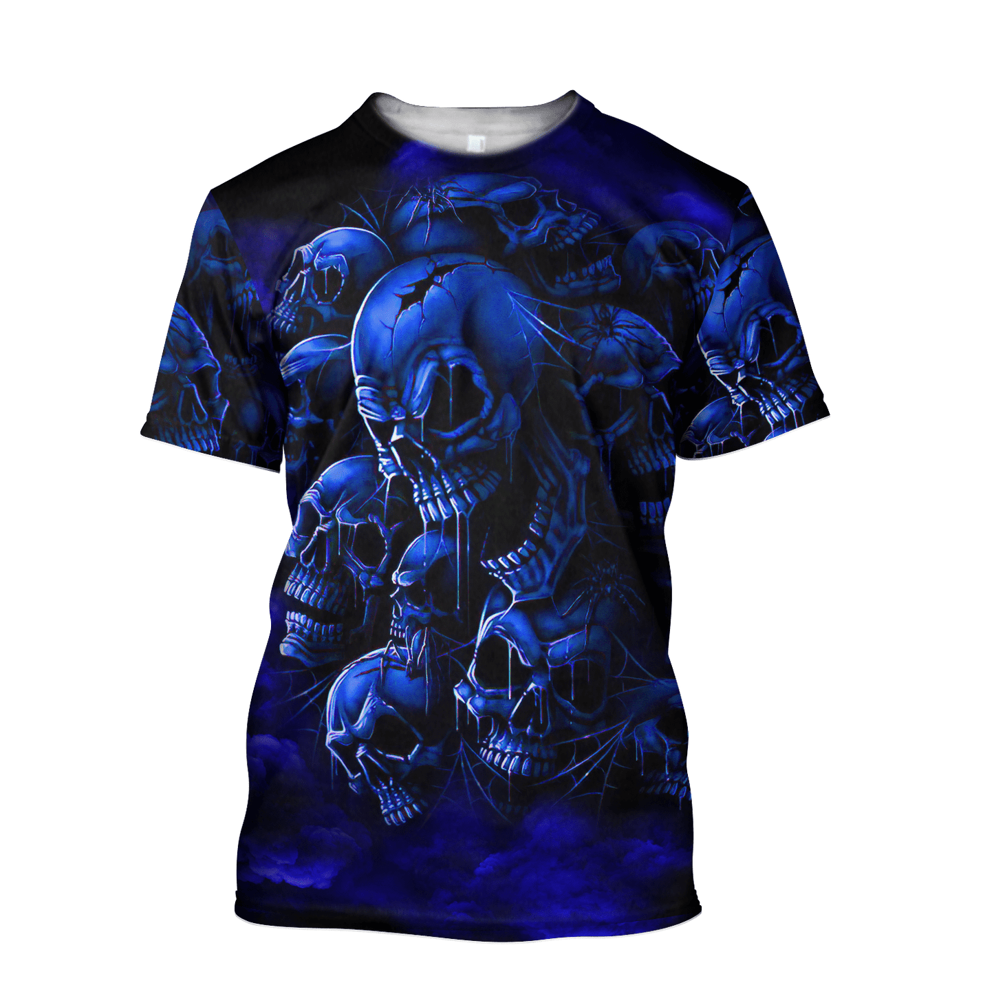 Skull Unisex Tshirt Blue Flames Ver KL18122101