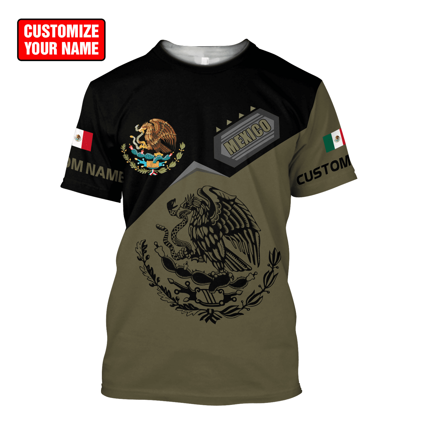 Personalized Name Mexico Combo T-shirt and Short 3D All Over Printed