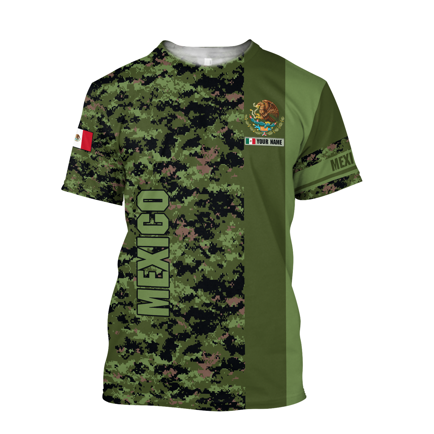 Personalized Name Mexico Combo T-shirt and Short 3D All Over Printed