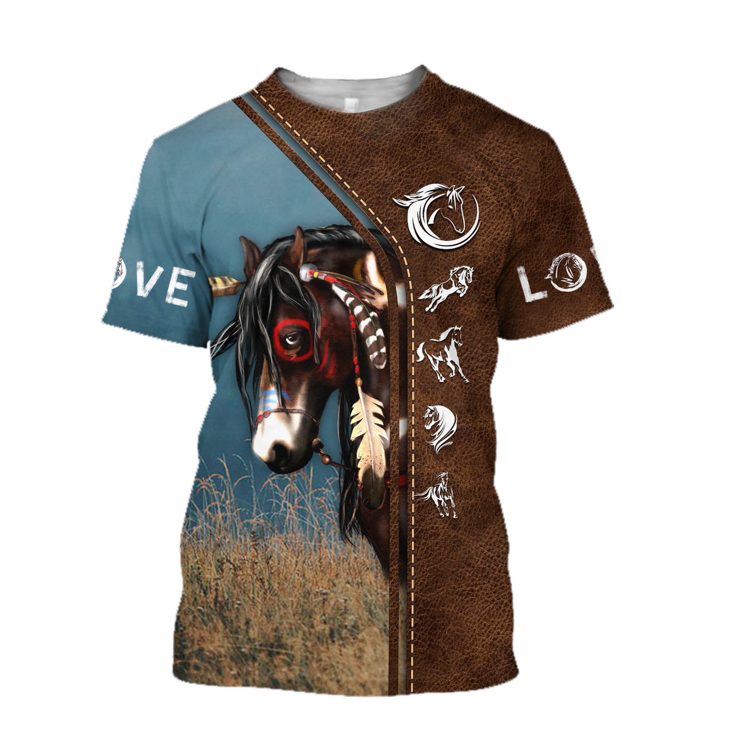Native Horse American Paint Horse 3D All Over Printed Shirts For Men And Women TR1911201ND