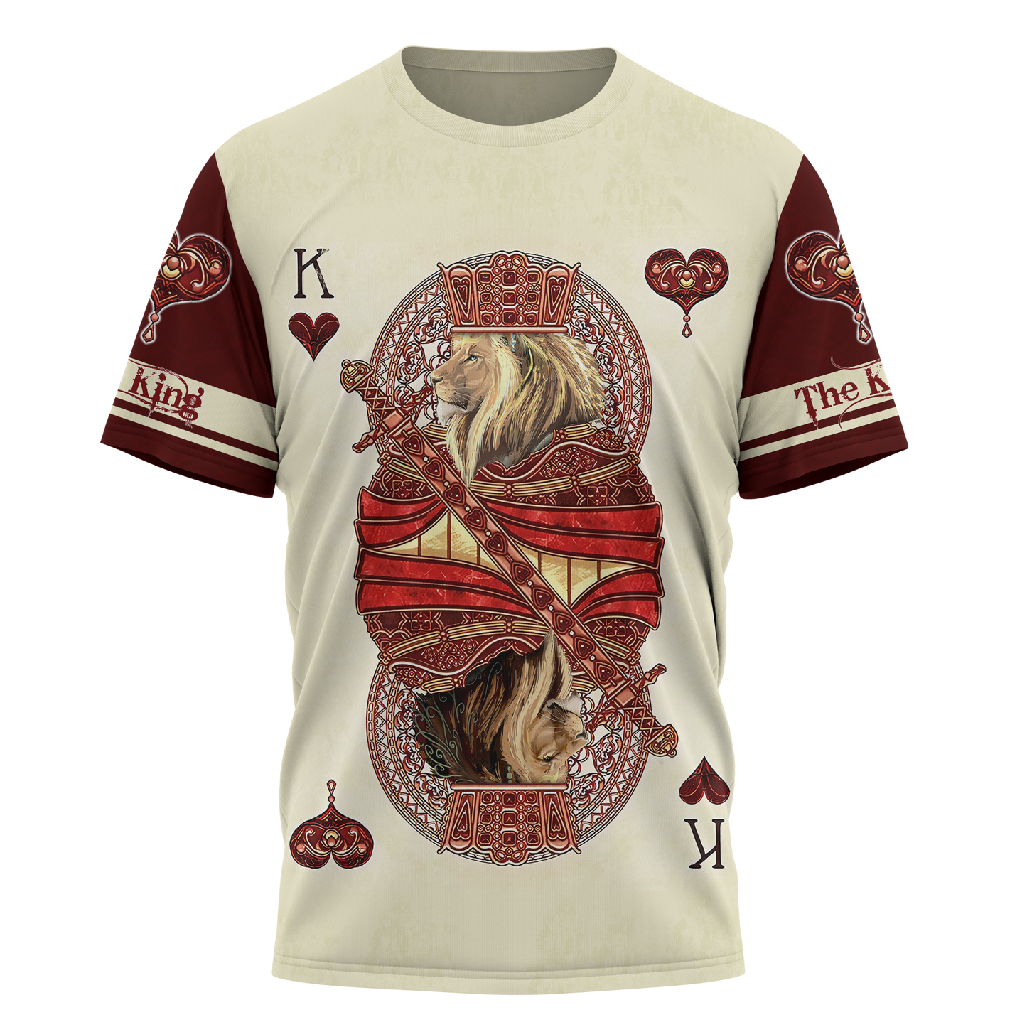 King Hearts Lion Poker 3D All Over Printed Combo T-Shirt BoardShorts