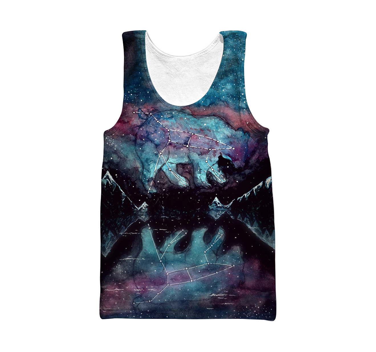 Love Bear Galaxy 3D all over printed shirts for men and women AZ091201 PL-Apparel-PL8386-Tanktop-S-Vibe Cosy™