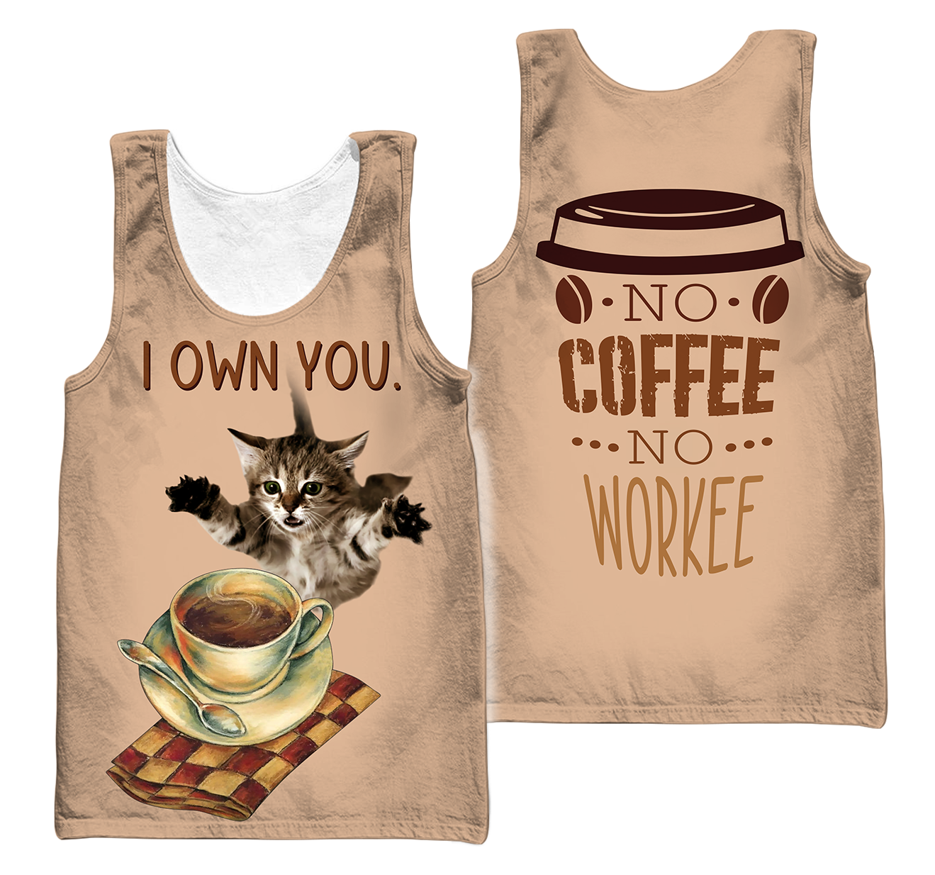 3D All Over Printed Differences Between Types Of World Coffee Shirts and Shorts Pi271105 PL-Apparel-PL8386-Tanktop-S-Vibe Cosy™