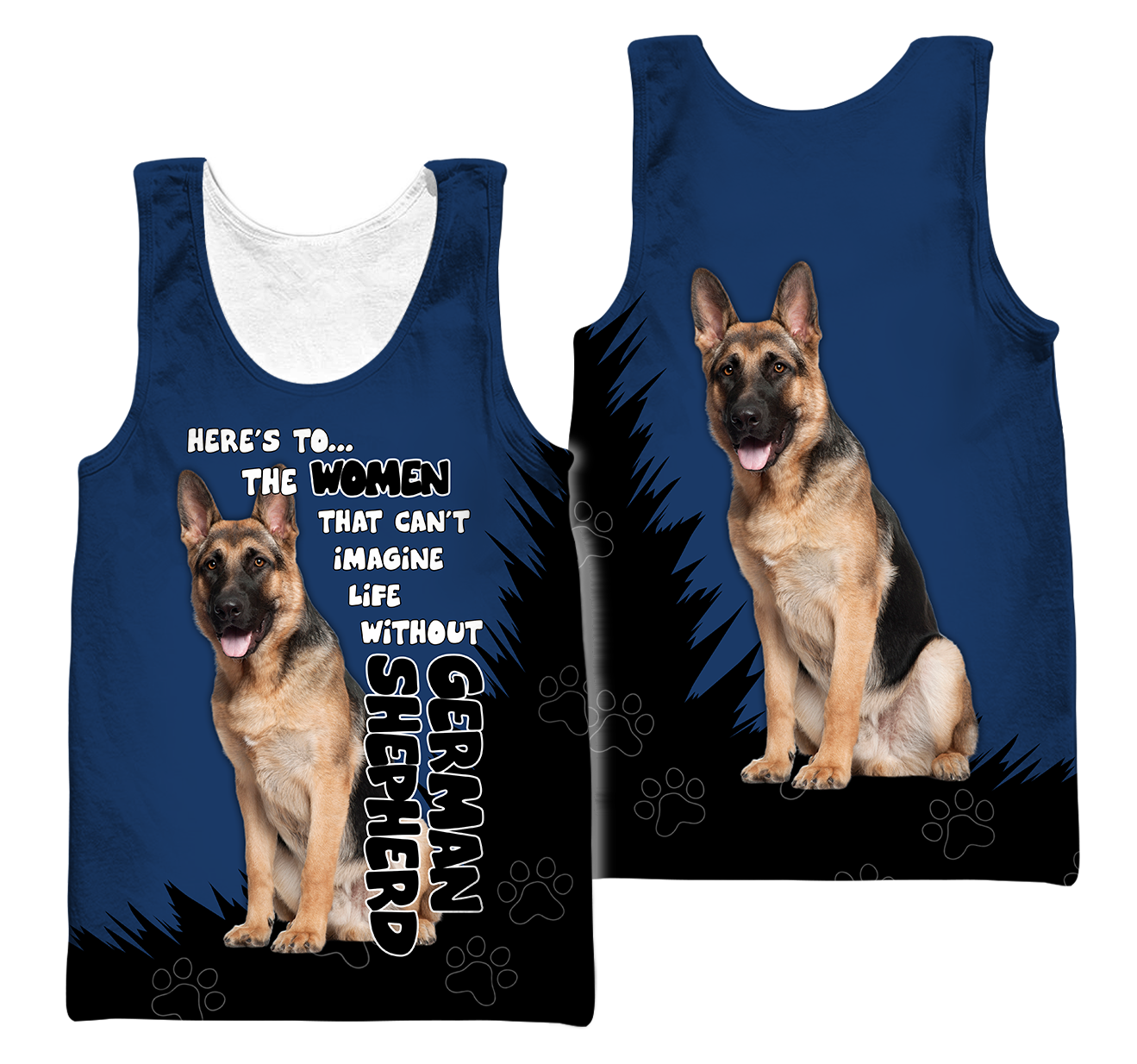 German Shepherd Dog Lover 3D Full Printed Shirt For Men And Women Pi281207-Apparel-MP-Women's Tank Top-S-Vibe Cosy™