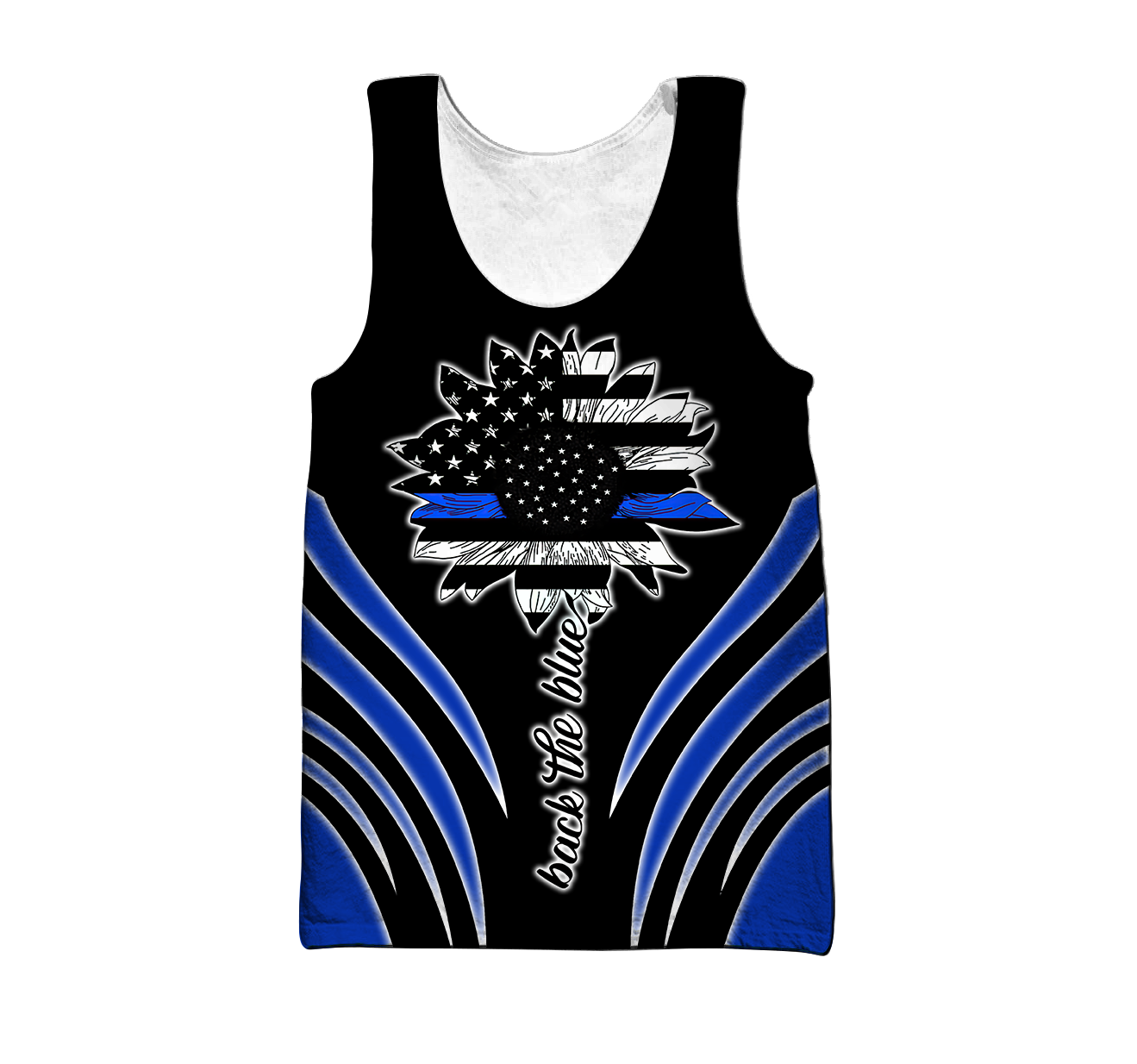 Back the blue 3d hoodie shirt for men and women HAC180608S-Apparel-HG-Men's tank top-S-Vibe Cosy™