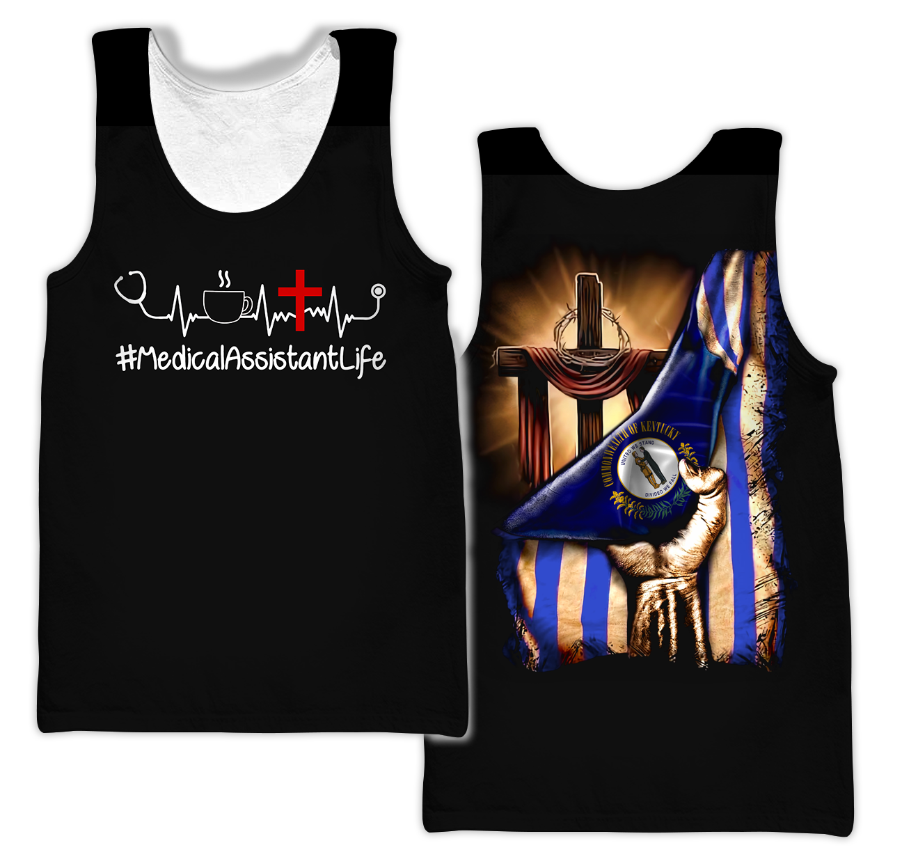 Medical assistant Kentucky 3d hoodie shirt for men and women HAC040403-Apparel-HG-Men's tank top-S-Vibe Cosy™