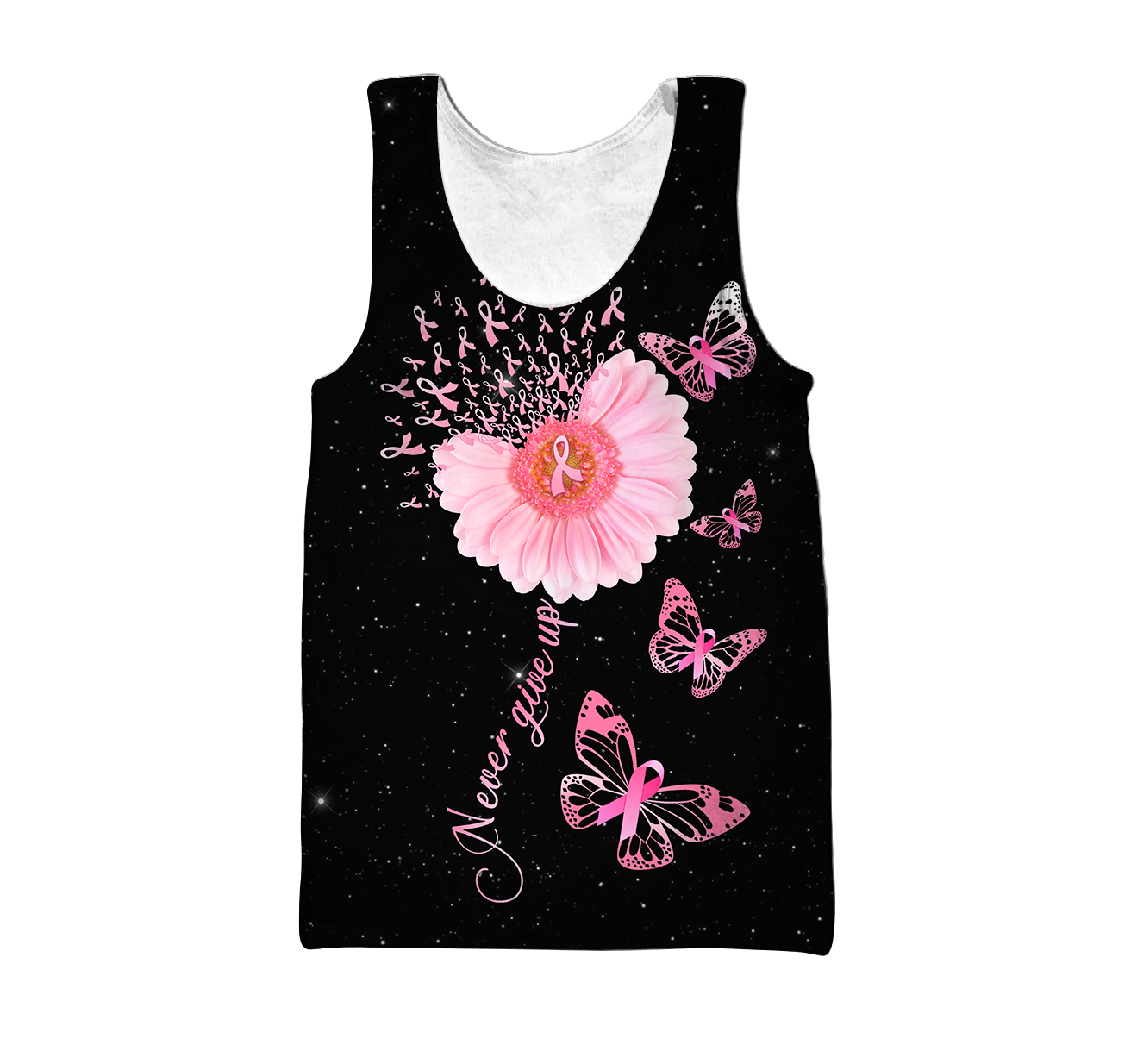 Breast Cancer-Never Give Up 3D All Over Printed Shirts For Men and Women DQB07212008-Apparel-TA-Hoodie-S-Vibe Cosy™