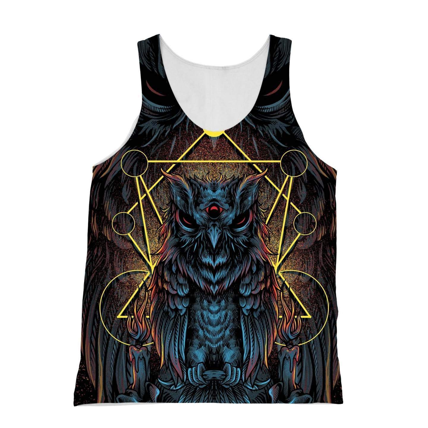 Three Eyed Owl Hoodie HC1403-Apparel-Huyencass-Tank Top-S-Vibe Cosy™