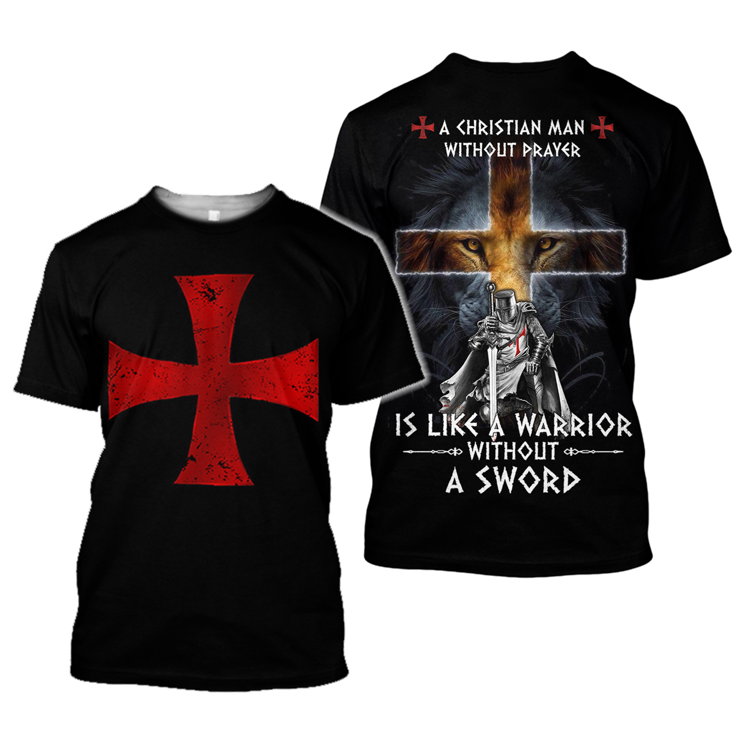 3D All Over Printed A Christian Man Shirts-Apparel-HP Arts-T-Shirt-S-Vibe Cosy™