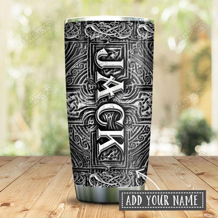 Personalized Viking Valkyrie Metal Style Personalized Stainless Steel Tumbler 25022104.CXT Custom Name XT