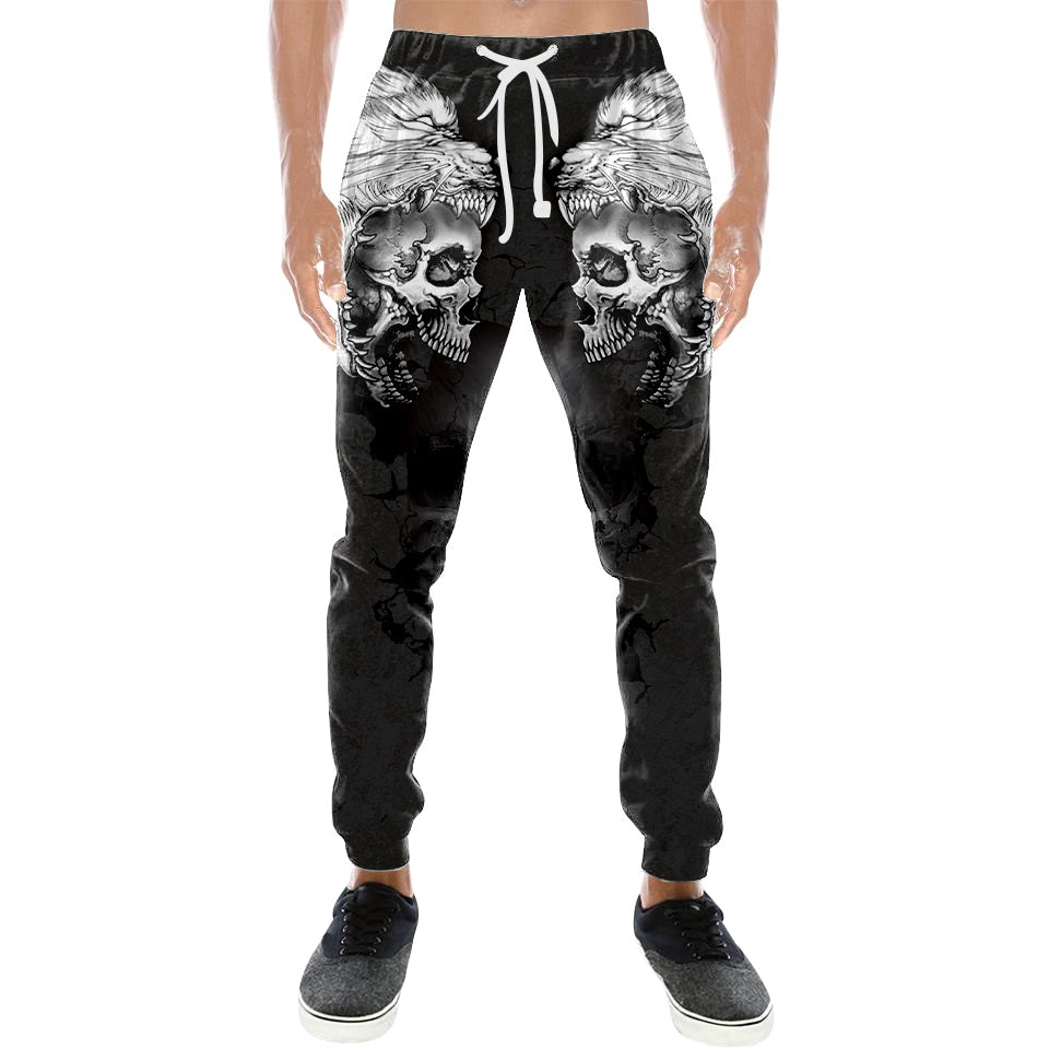 Couple Wolf Skull 3D All Over Printed Combo Sweater + Sweatpant