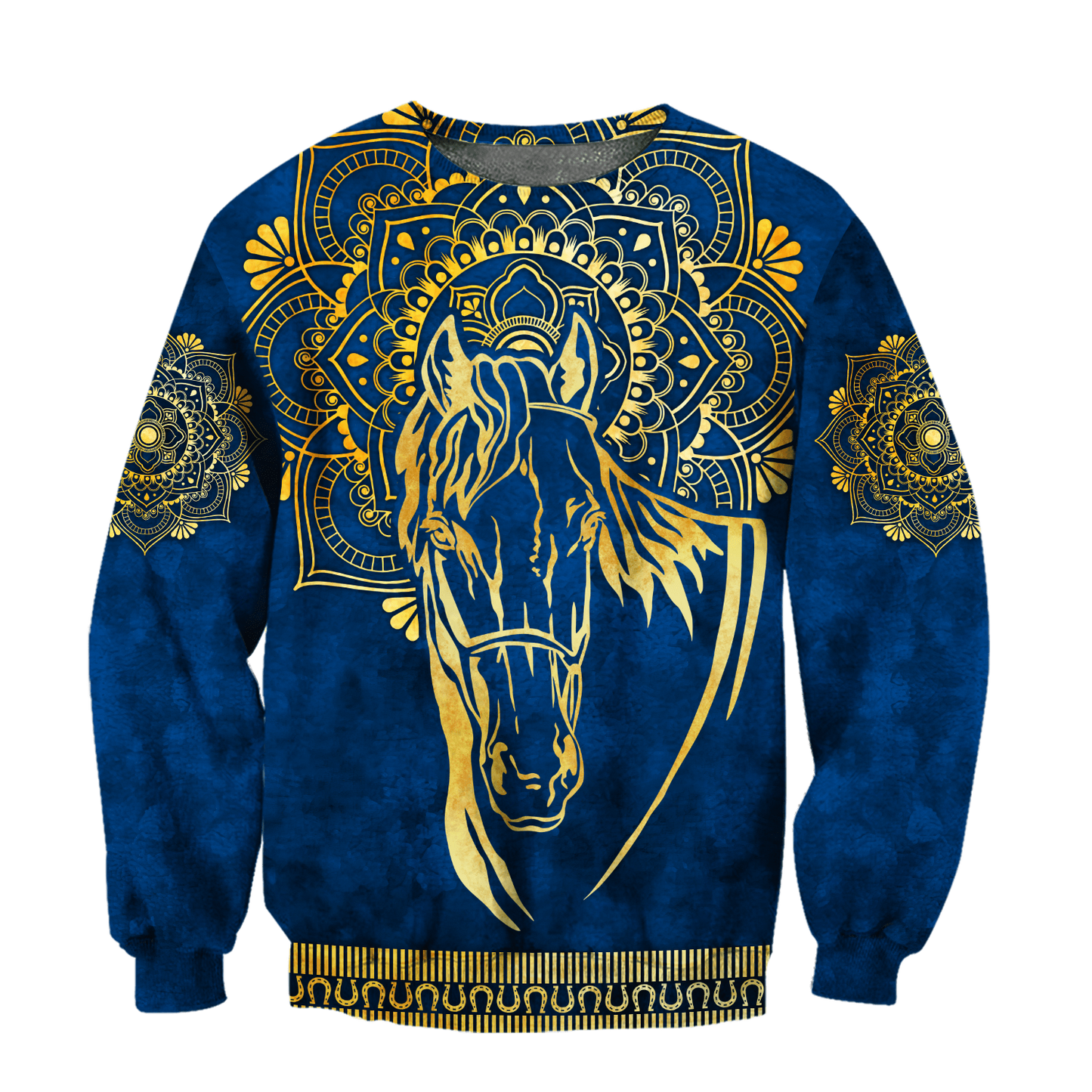 3D All Over Printed Horse Pattern in Blue Unisex Shirts XT HHT27012102JJ