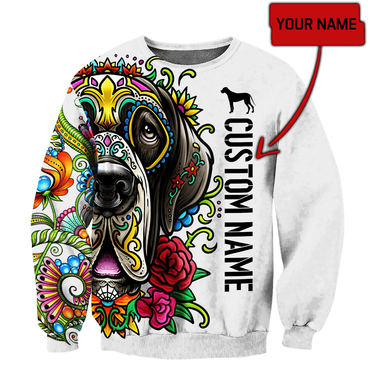 Customize Name Dog 3D All Over Printed Unisex Shirts