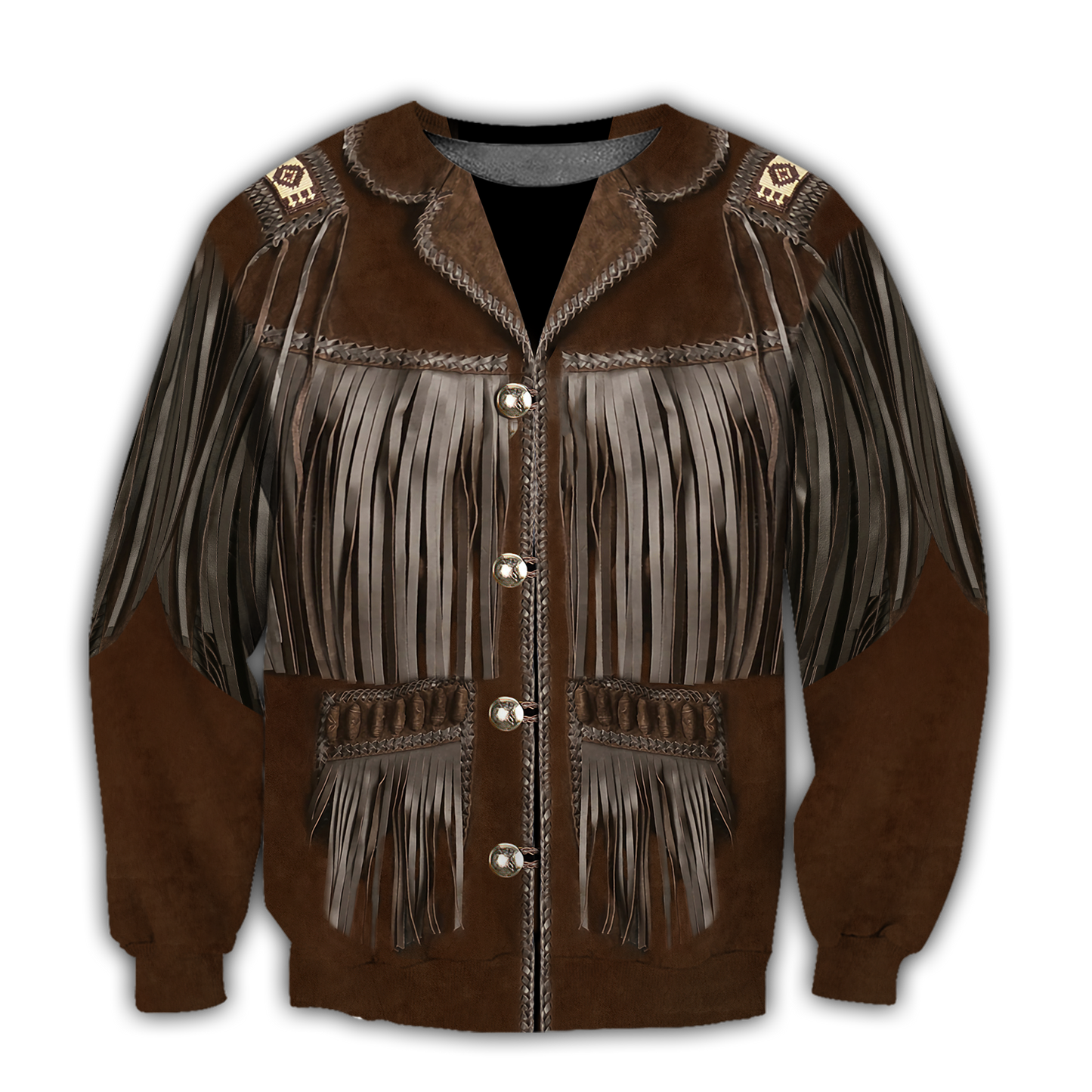 Native Cowboy Jacket No25 Cosplay 3D Over Printed Unisex Deluxe Hoodie ML